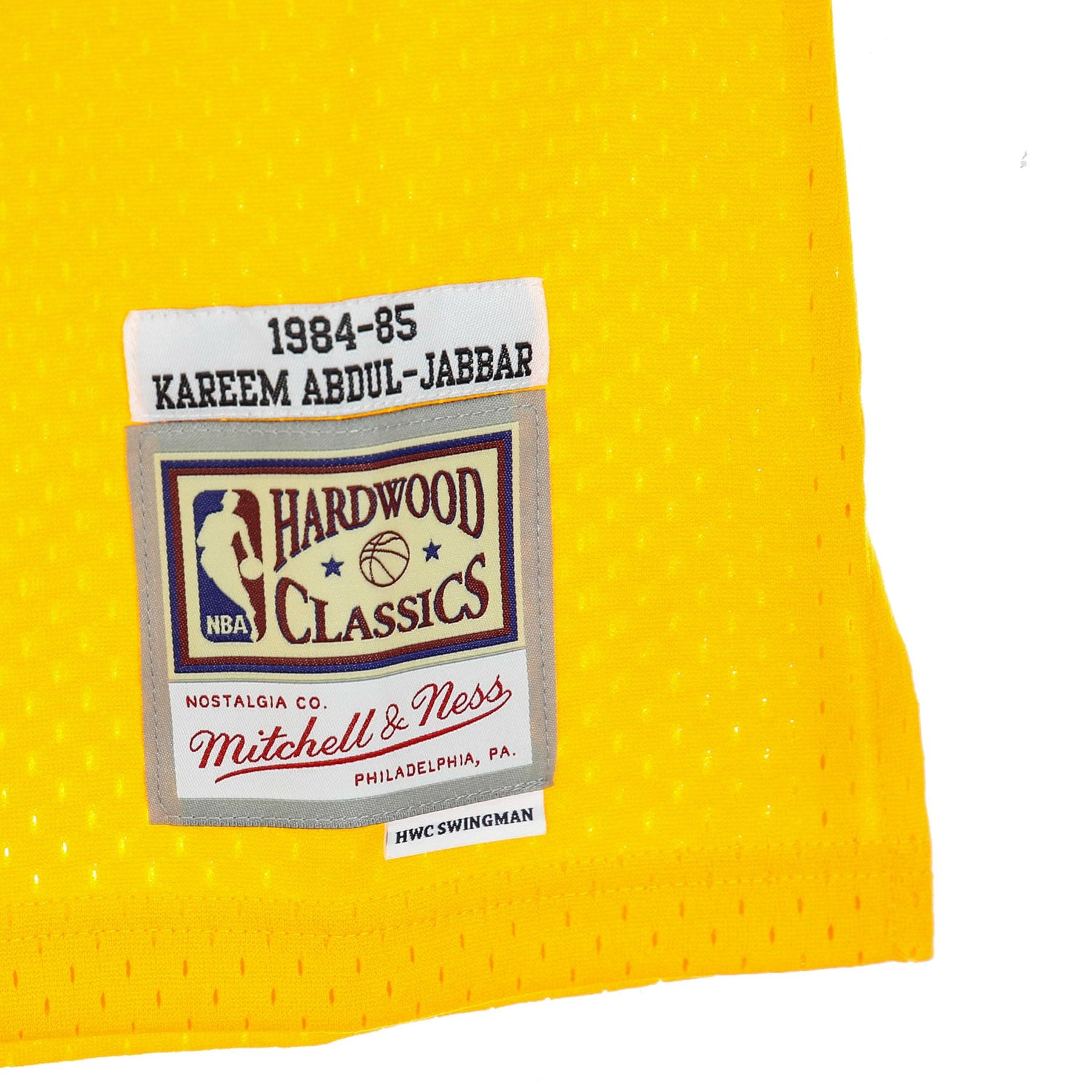 Mitchell & Ness, Canotta Basket Uomo Nba Swingman Jersey Hardwood Classics No 33 Kareem Abdul Jabbar 1984-85 Loslak Home, 