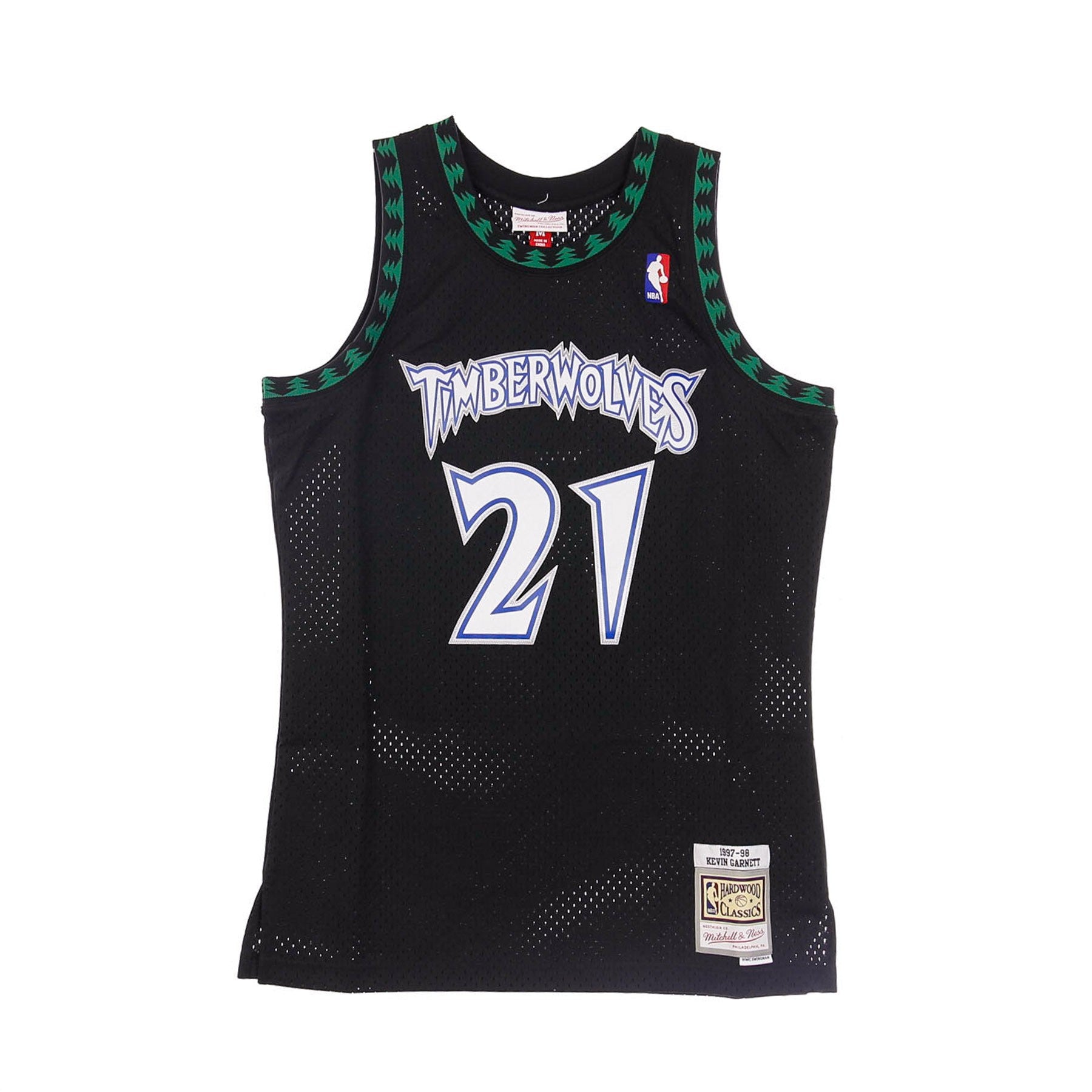 Mitchell & Ness, Canotta Basket Uomo Nba Swingman Jersey Hardwood Classics No 21 Kevin Garnett 1997-98 Mintim Alternate, Original Team Colors