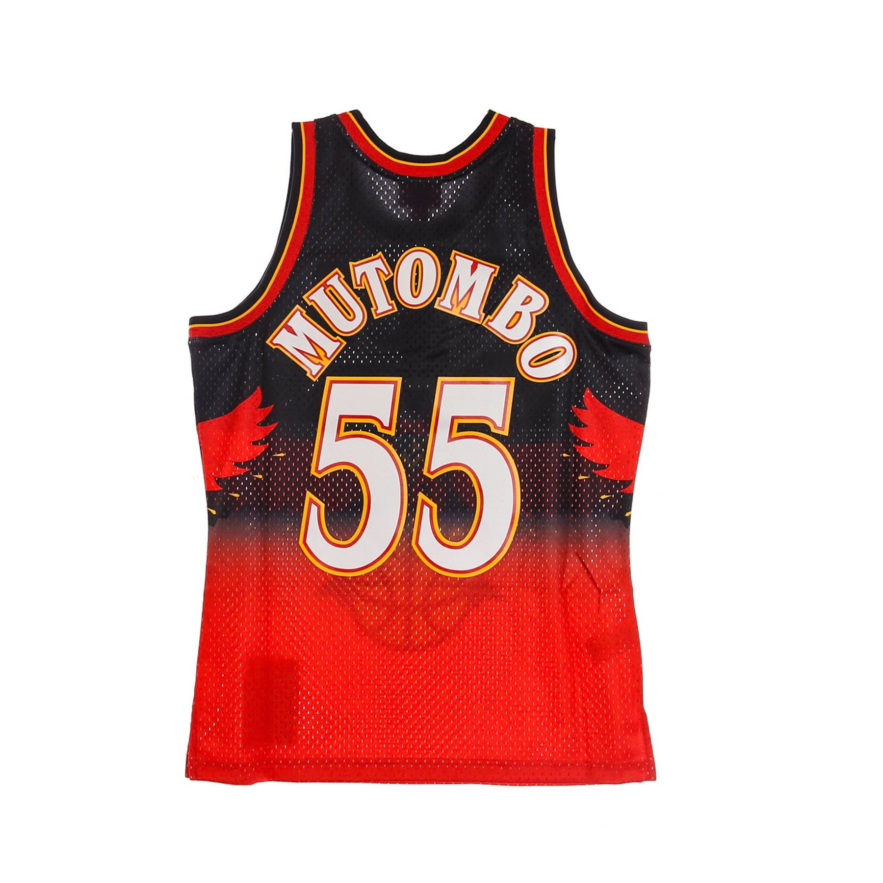 Mitchell & Ness, Canotta Basket Uomo Nba Swingman Jersey Hardwood Classics No 55 Dikembe Mutombo 1996-97 Atlhaw Road, 