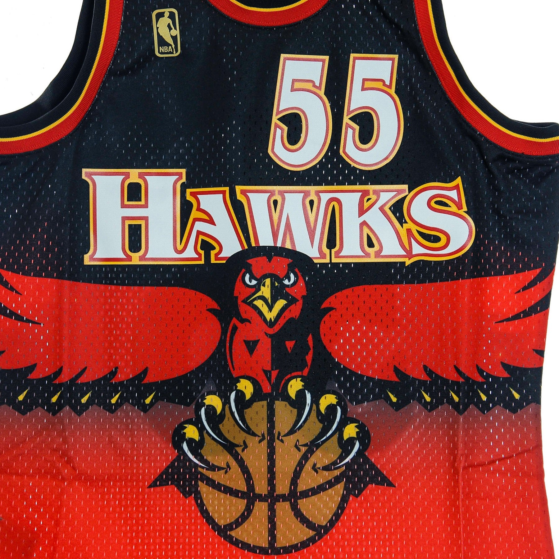 Mitchell & Ness, Canotta Basket Uomo Nba Swingman Jersey Hardwood Classics No 55 Dikembe Mutombo 1996-97 Atlhaw Road, 