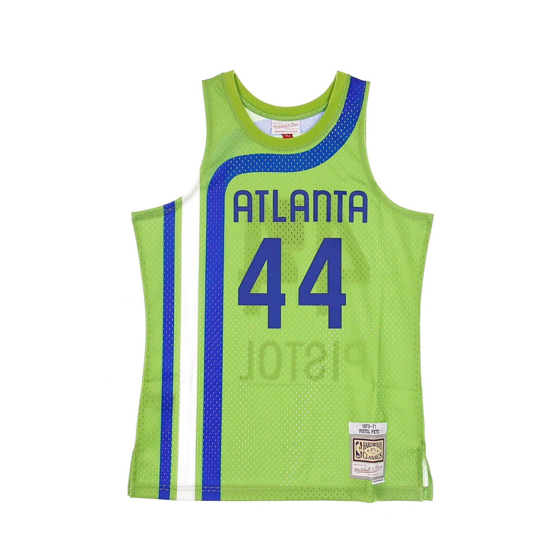 Mitchell & Ness, Canotta Basket Uomo Nba Swingman Jersey Hardwood Classics No.44 Pete Maravich 1970-71 Atlhaw Alternate, Original Team Colors