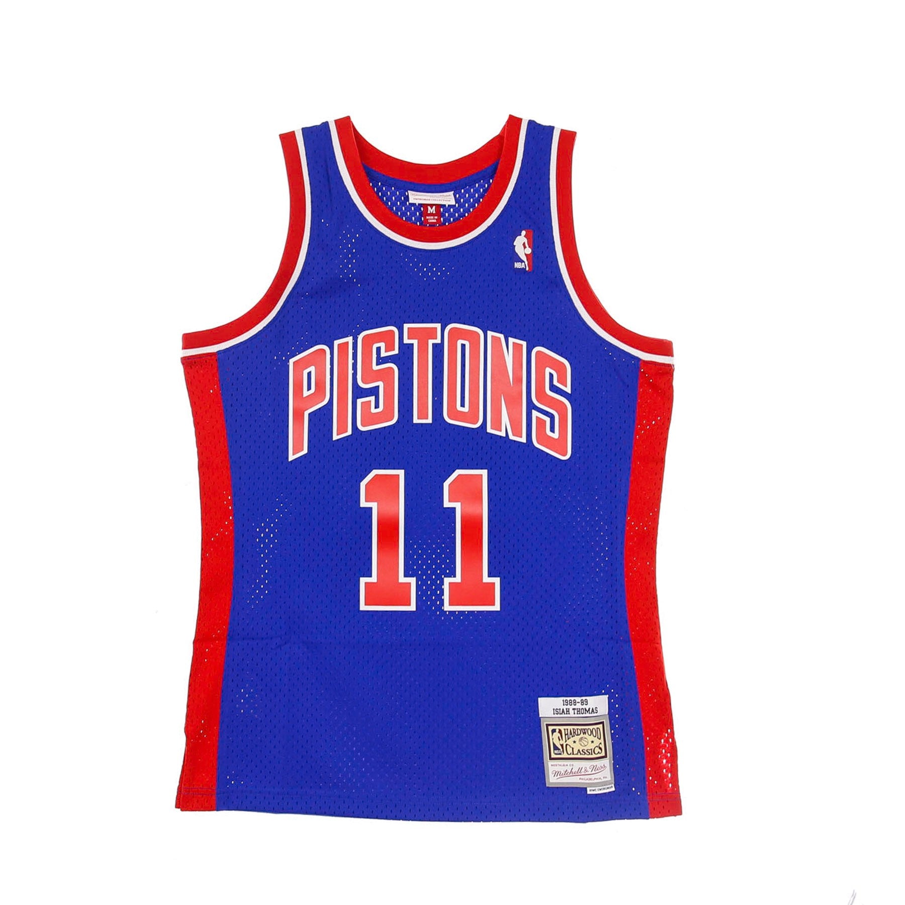 Mitchell & Ness, Canotta Basket Uomo Nba Swingman Jersey Hardwood Classics No 11 Isiah Thomas 1988-89 Detpit Road, Original Team Colors