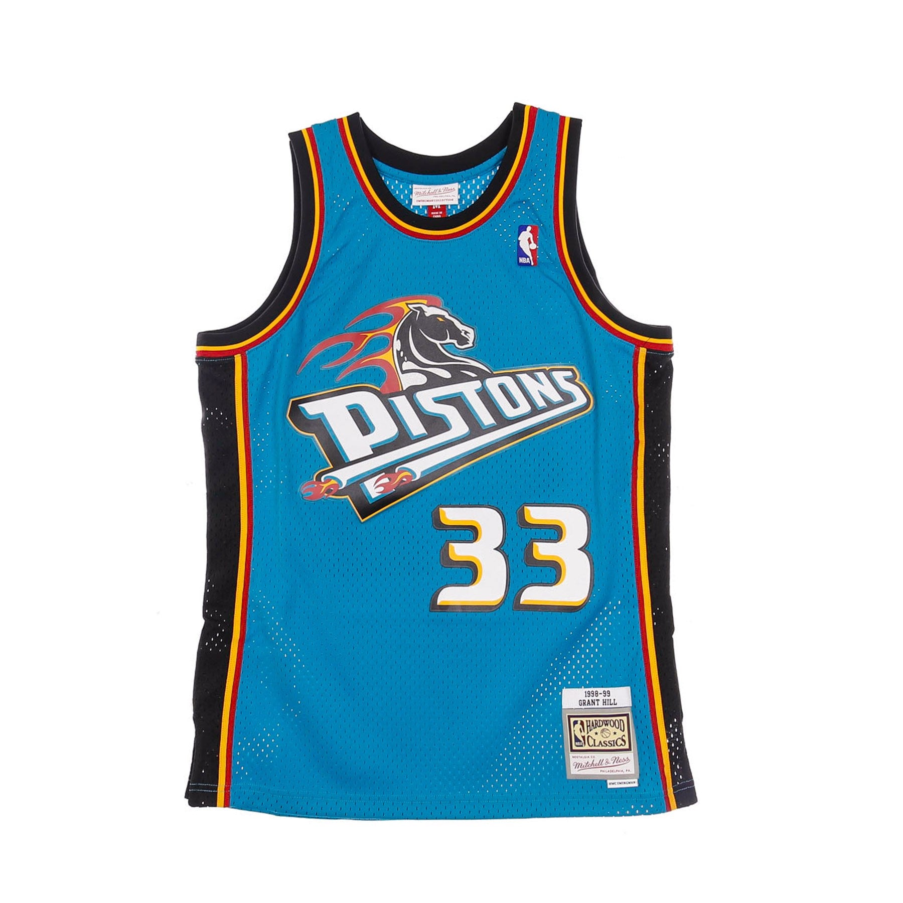 Mitchell & Ness, Canotta Basket Uomo Nba Swingman Jersey Hardwood Classics No 33 Grant Hill 1998-99 Detpit Road, Original Team Colors