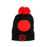 Dolly Noire, Cappello Pom Pom Uomo Sun Beanie, Black/red