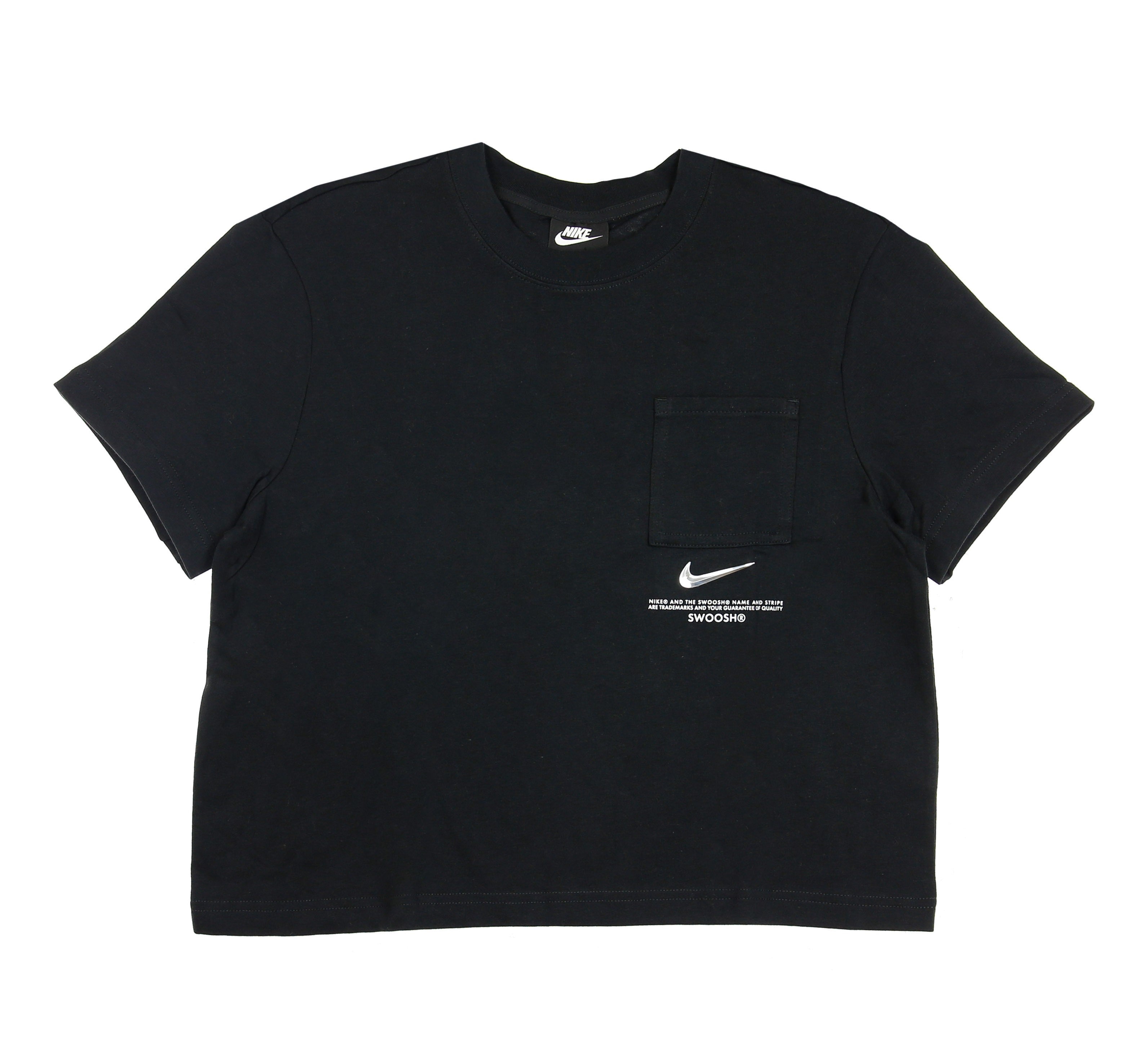 Nike, Maglietta Donna Sportswear Swoosh Top, Black/white