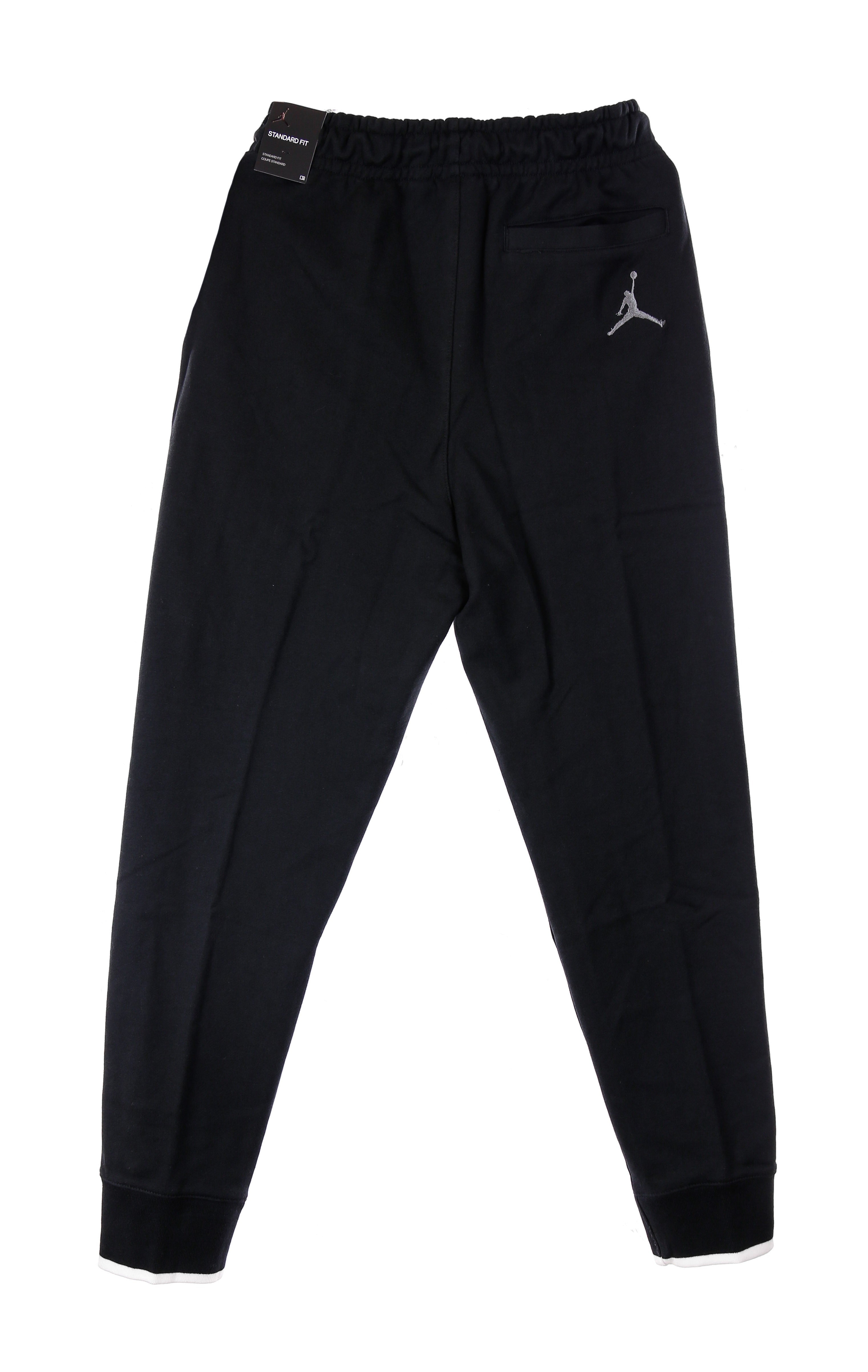 Leichte Jumpman-Fleecehose für Herren in Schwarz/Weiß