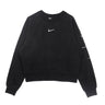 Nike, Felpa Leggera Girocollo Donna Sportswear Swoosh Crew, Black/white