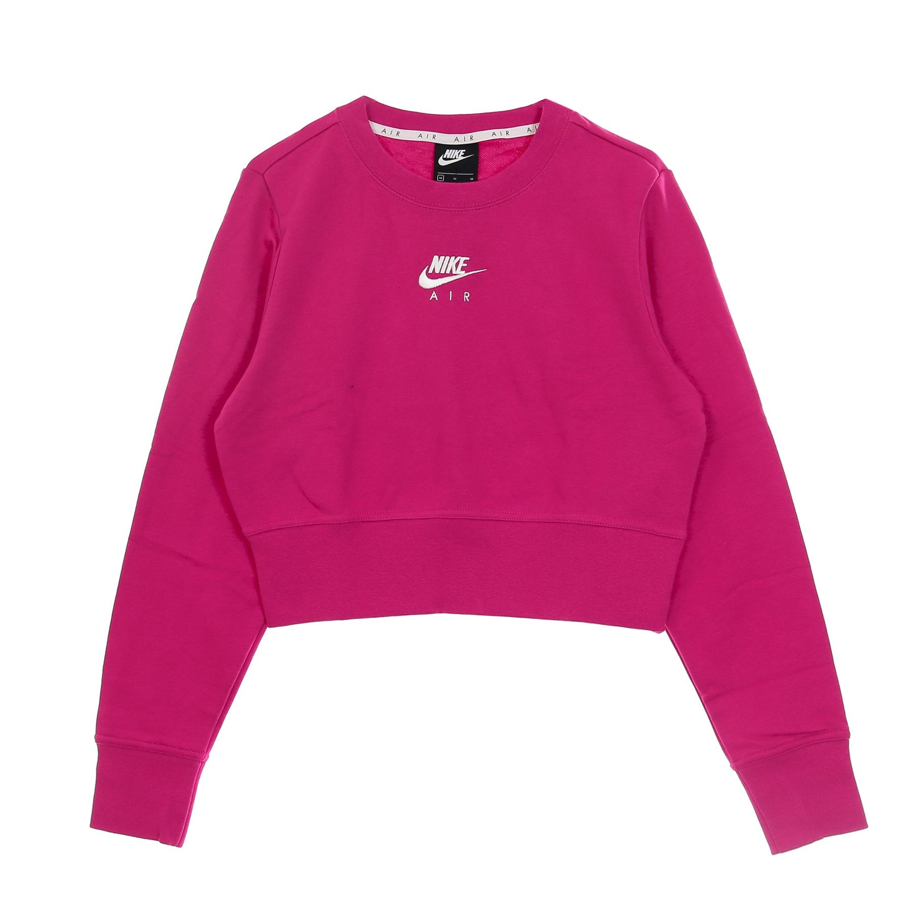 Women's Cropped Crewneck Sweatshirt Sportswear Air Crew Fireberry/white