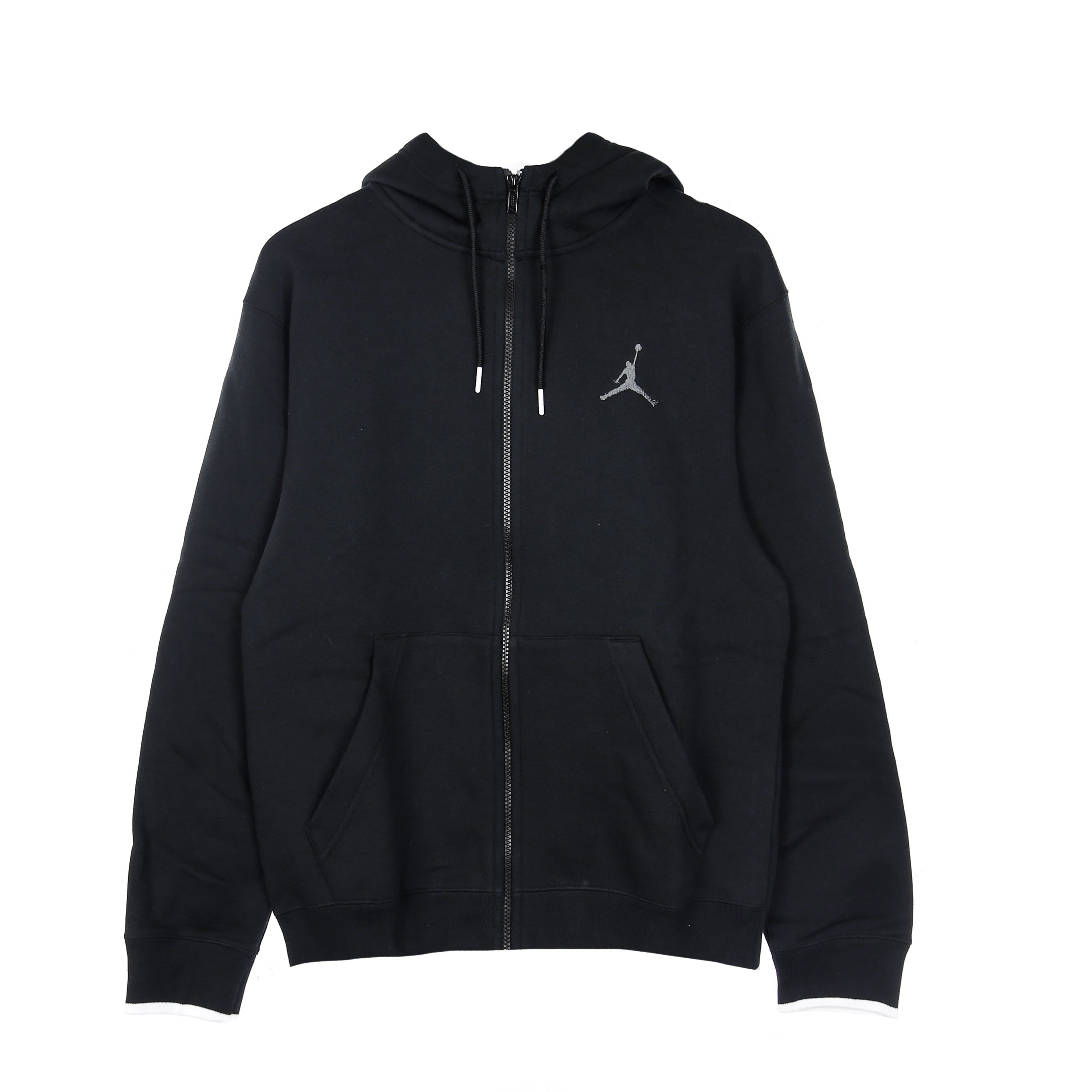 Felpa Cappuccio Zip Uomo Jumpman Fleece Hoodie Black/black