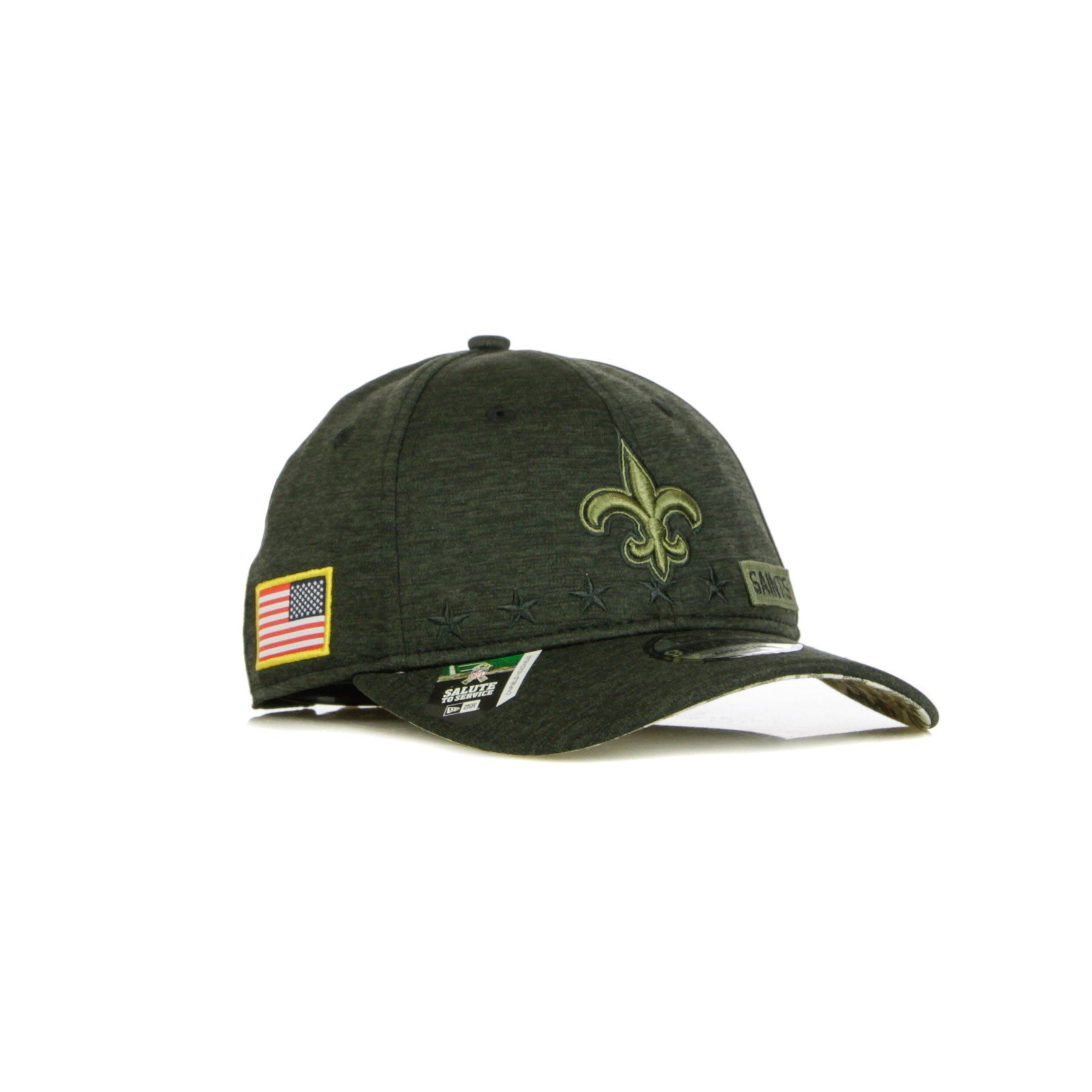 Cappellino Visiera Curva Uomo Nfl 20 Salute To Service Shadow Tech 920 Neosai Black/army Green