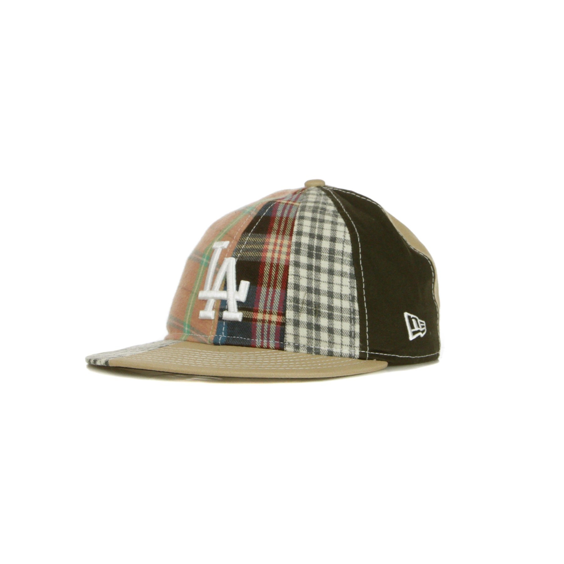 Cappellino Visiera Piatta Uomo Mlb Retro Crown 950 Check Block Losdod Brown