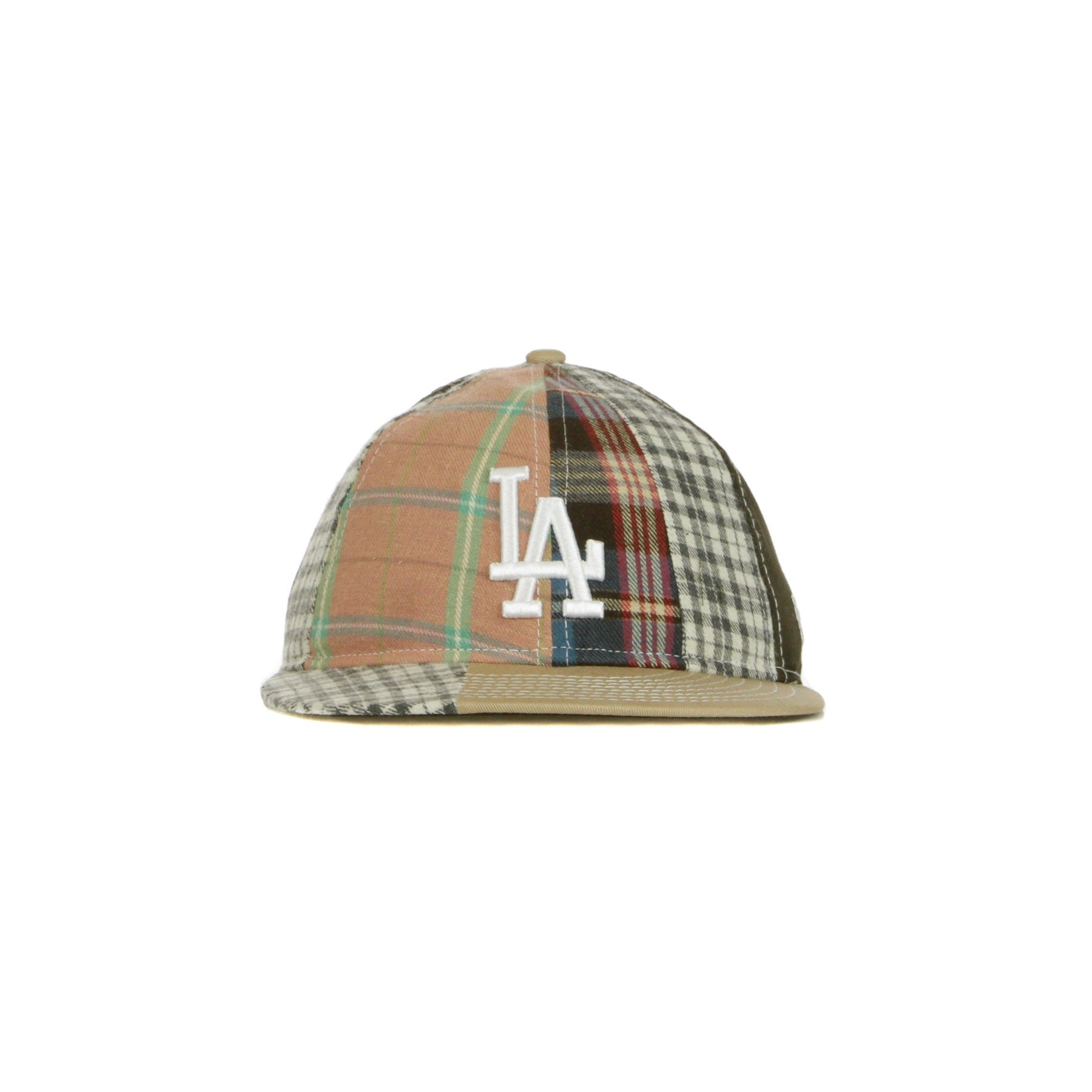 Cappellino Visiera Piatta Uomo Mlb Retro Crown 950 Check Block Losdod Brown