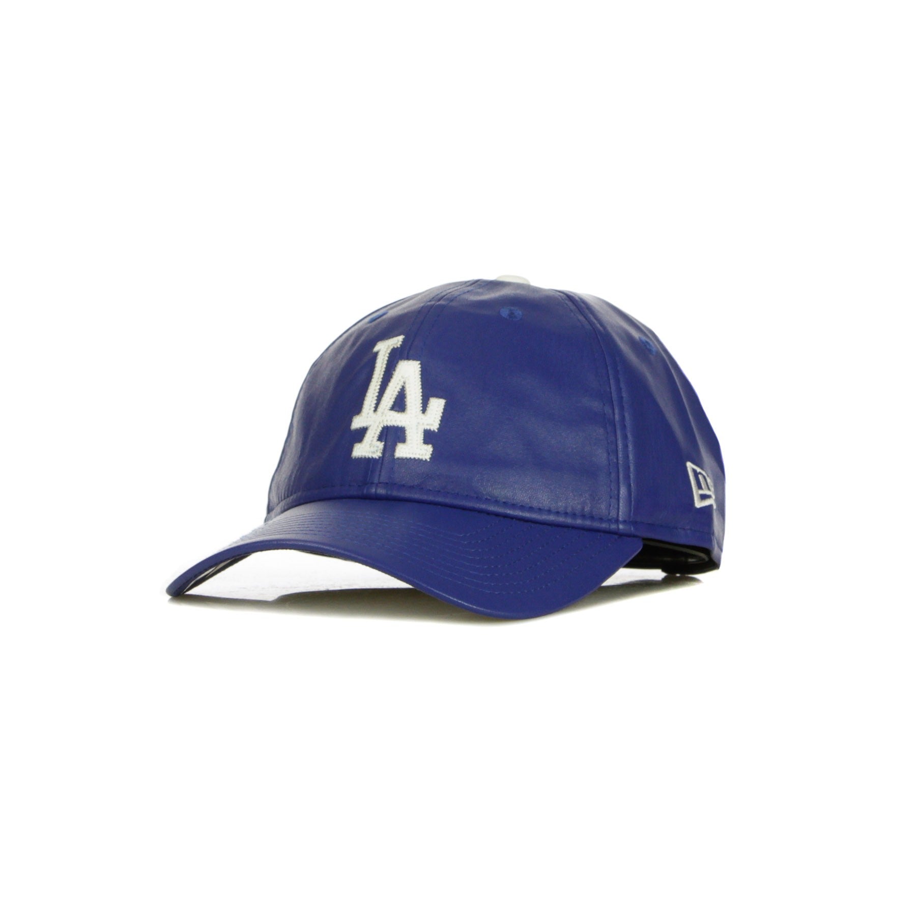 Curved Visor Cap Men Mlb 940 Undestructed Synthetic Leather Losdod Royal/white