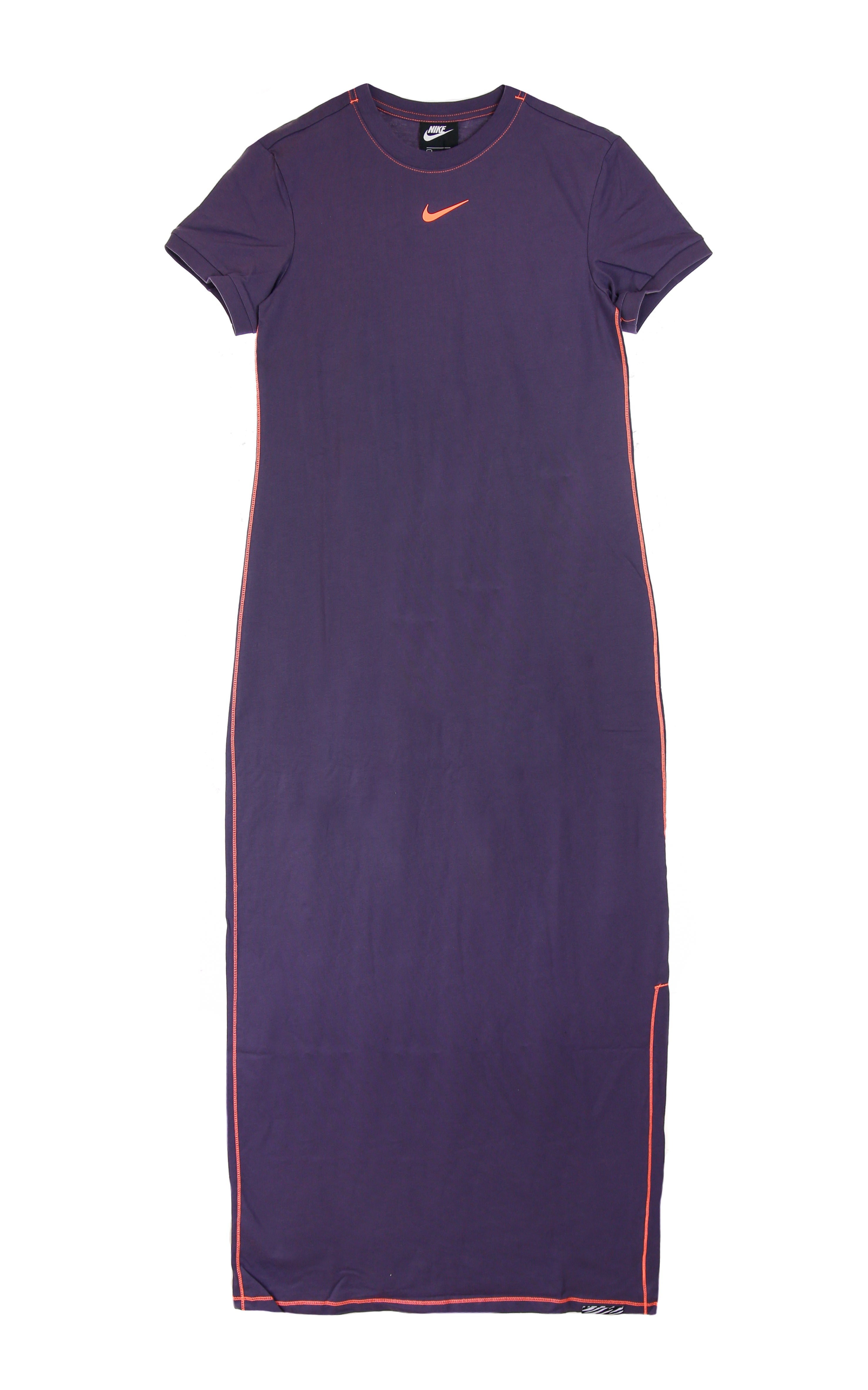 Nike, Vestito Donna Icon Clash Maxi Dress, Dark Raisin/bright Mango