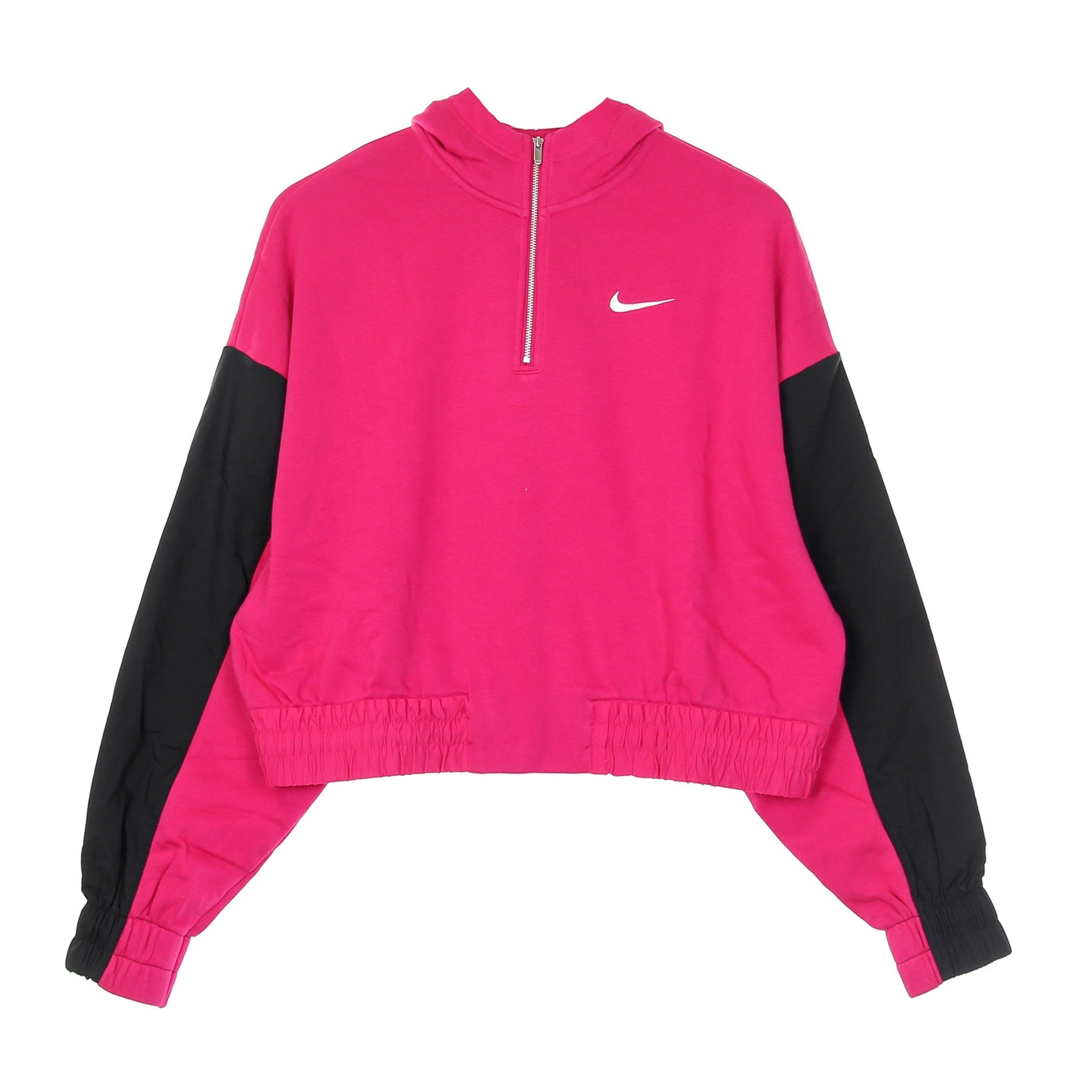 Nike, Felpa Cappuccio Corta Donna W Sportswear Icon Clash Hoodie Zip, Fireberry/black/white