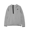 Nike, Felpa Leggera Cappuccio Uomo M Sportswear Tech Fleece Half Zip Hoodie, Dk Grey Heather/black