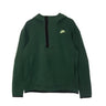 Nike, Felpa Leggera Cappuccio Uomo M Sportswear Tech Fleece Half Zip Hoodie, Galactic Jade/lt Liquid Lime