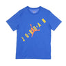 Jordan, Maglietta Uomo Hbr Stretch Crew, Signal Blue/university Gold/turf Orange