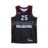 Nike Nba, Canotta Basket Uomo Nba Swingman Jersey City Edition 2020 No 25 Ben Simmons Phi76e, Black