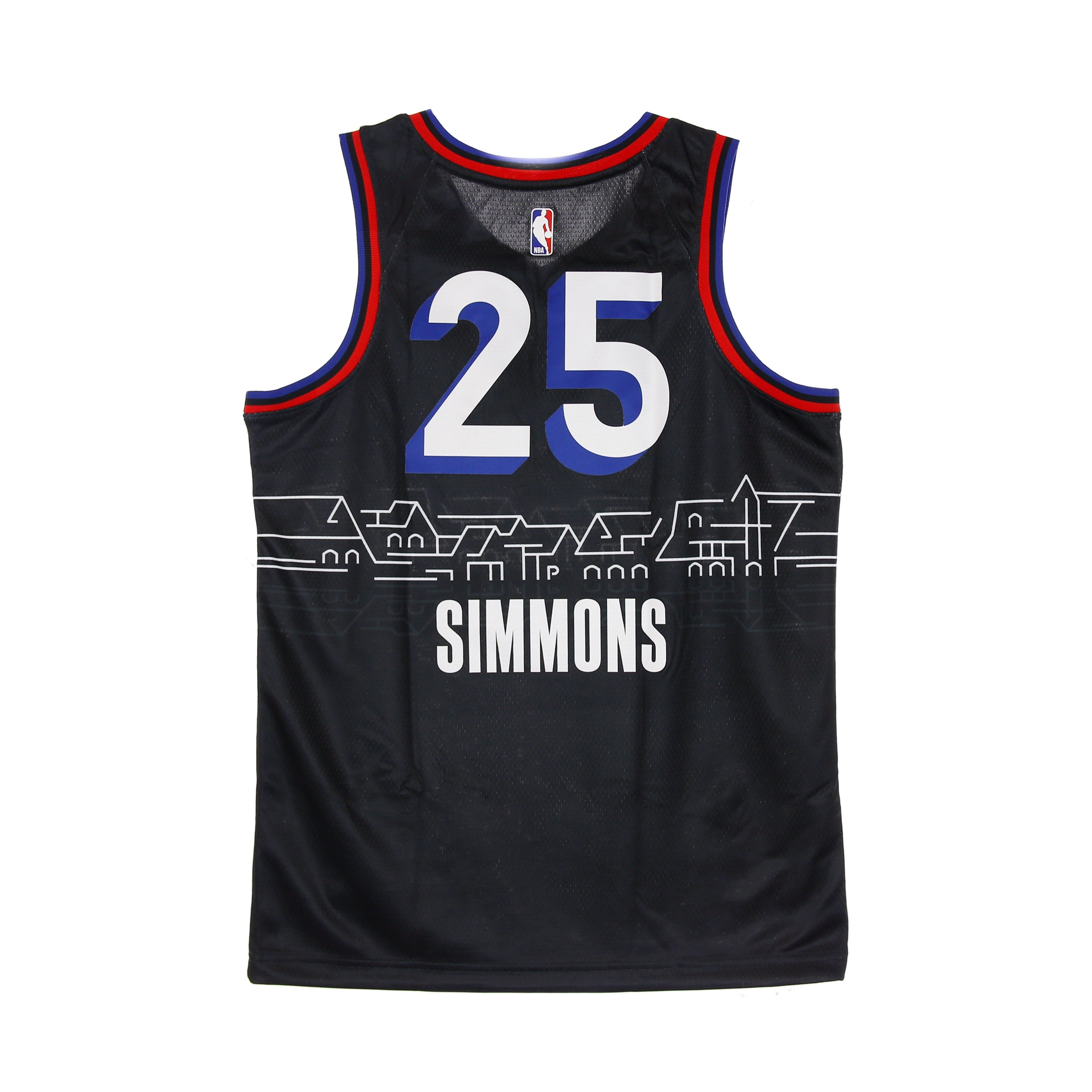 Nike Nba, Canotta Basket Uomo Nba Swingman Jersey City Edition 2020 No 25 Ben Simmons Phi76e, 