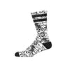 American Socks, Calza Media Uomo Tooth N'nail, White/black