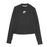 Nike, Maglietta Manica Lunga Donna W Sportswear Air Mock L/s Rib, Black/iron Grey/white