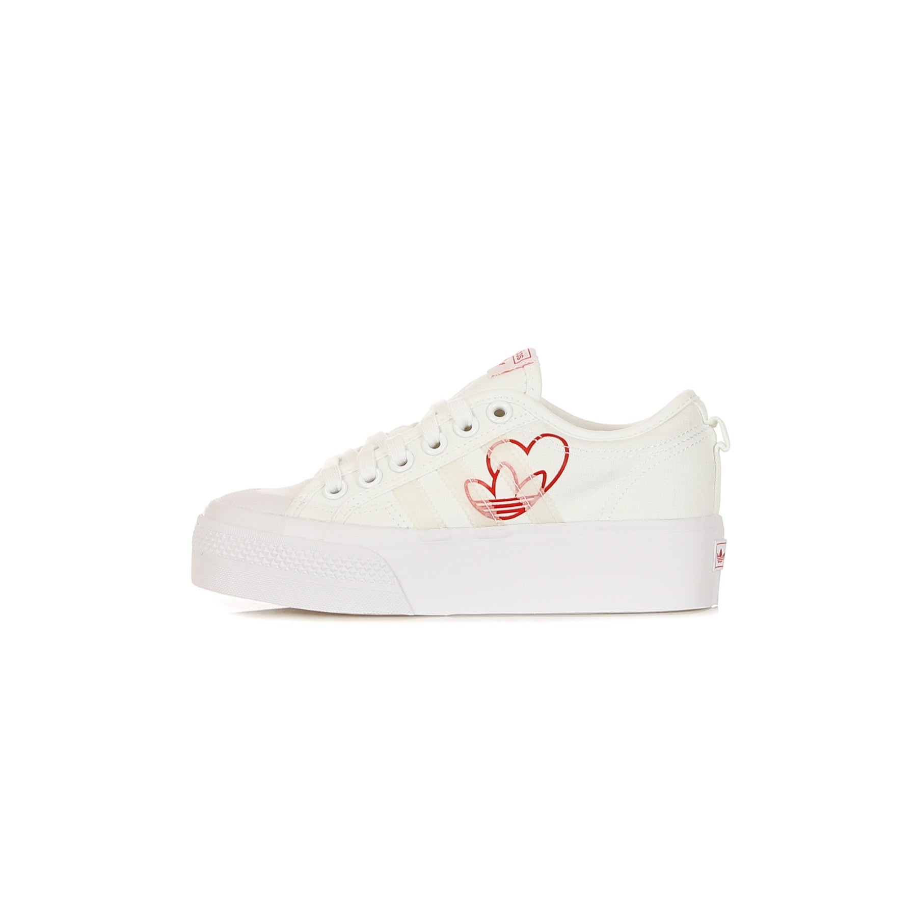 Low Scarpa Woman W Nizza Platform Cloud White/Vivid Red/Gum M2