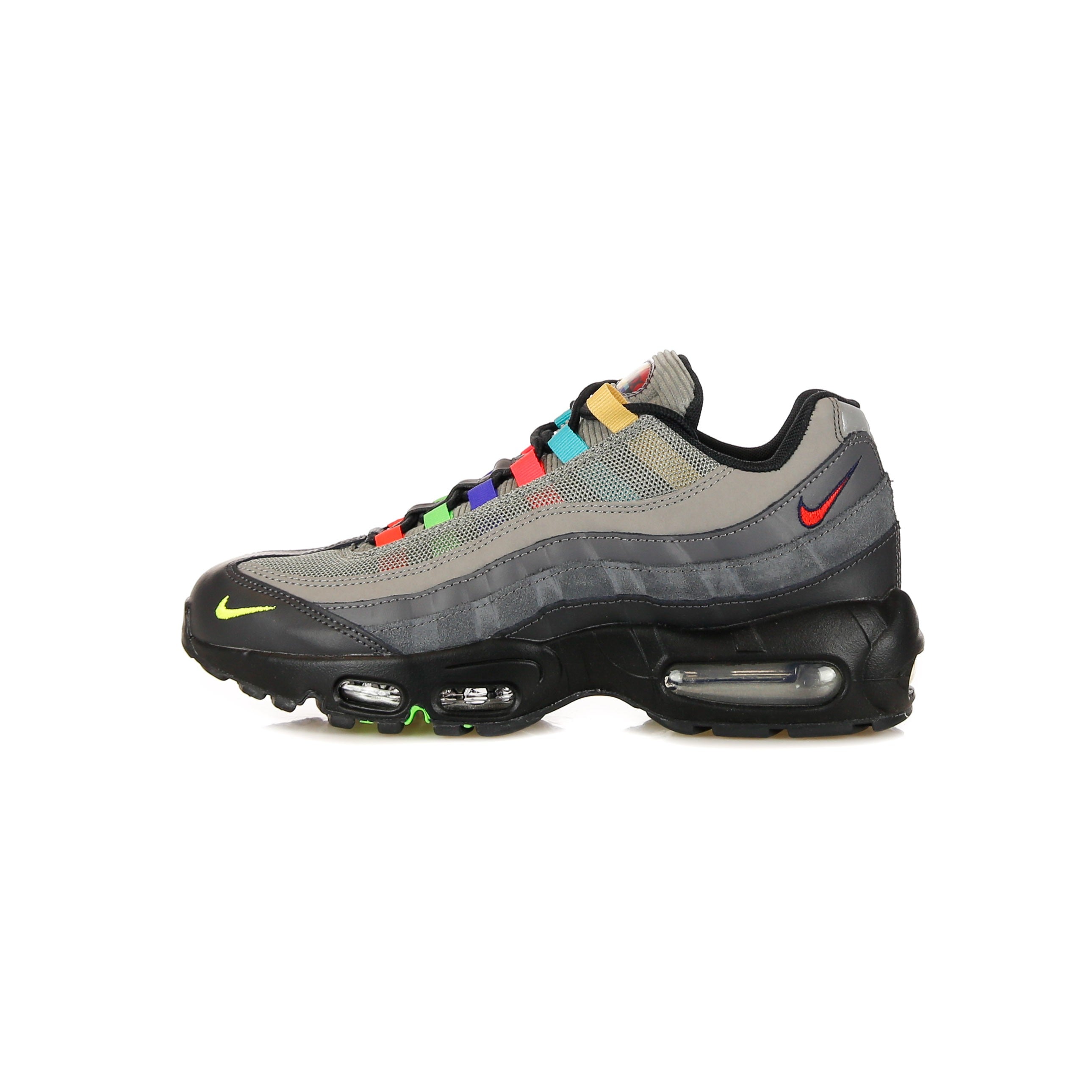 Nike, Scarpa Bassa Uomo Air Max 95 Se, Light Charcoal/university Red/black