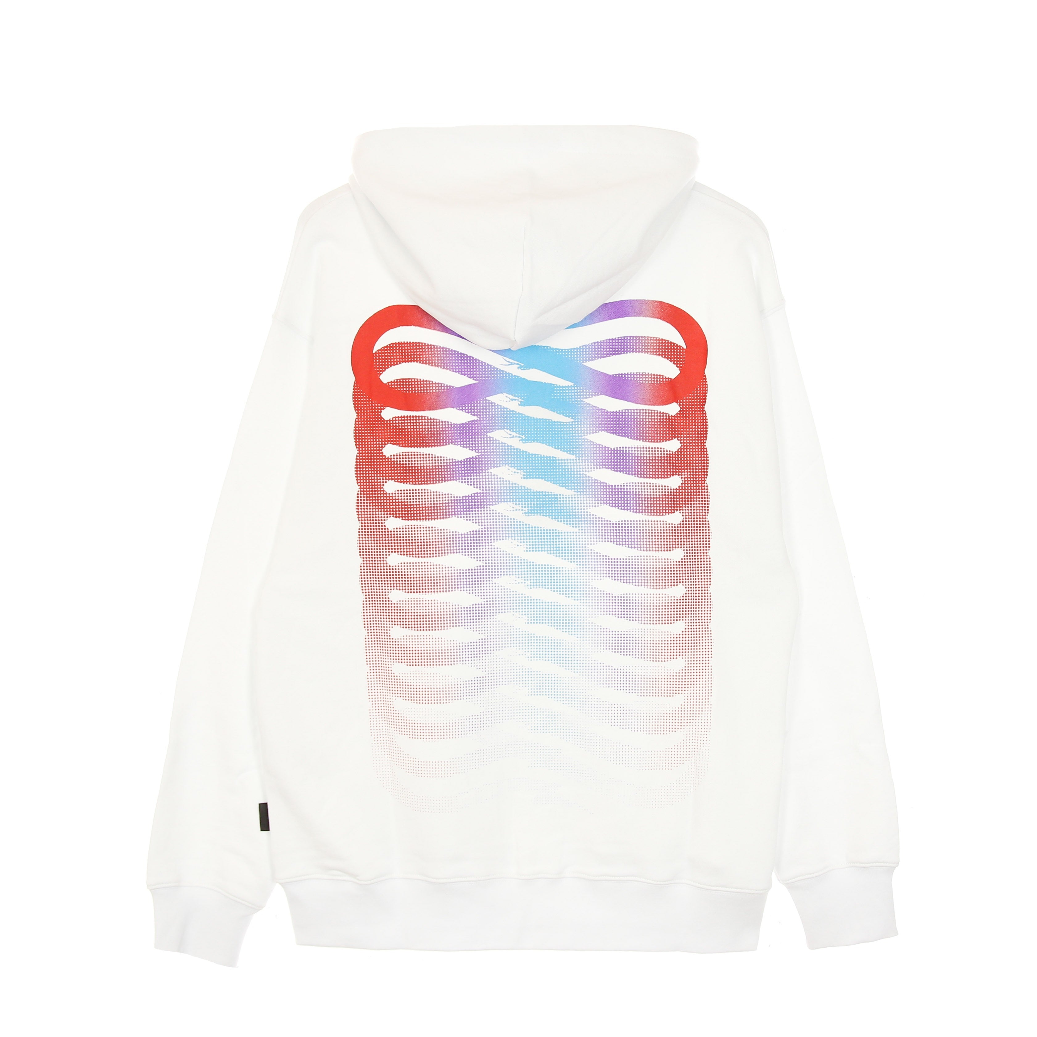 Propaganda, Felpa Leggera Cappuccio Zip Uomo Ribs Gradient Zip Hoodie, White