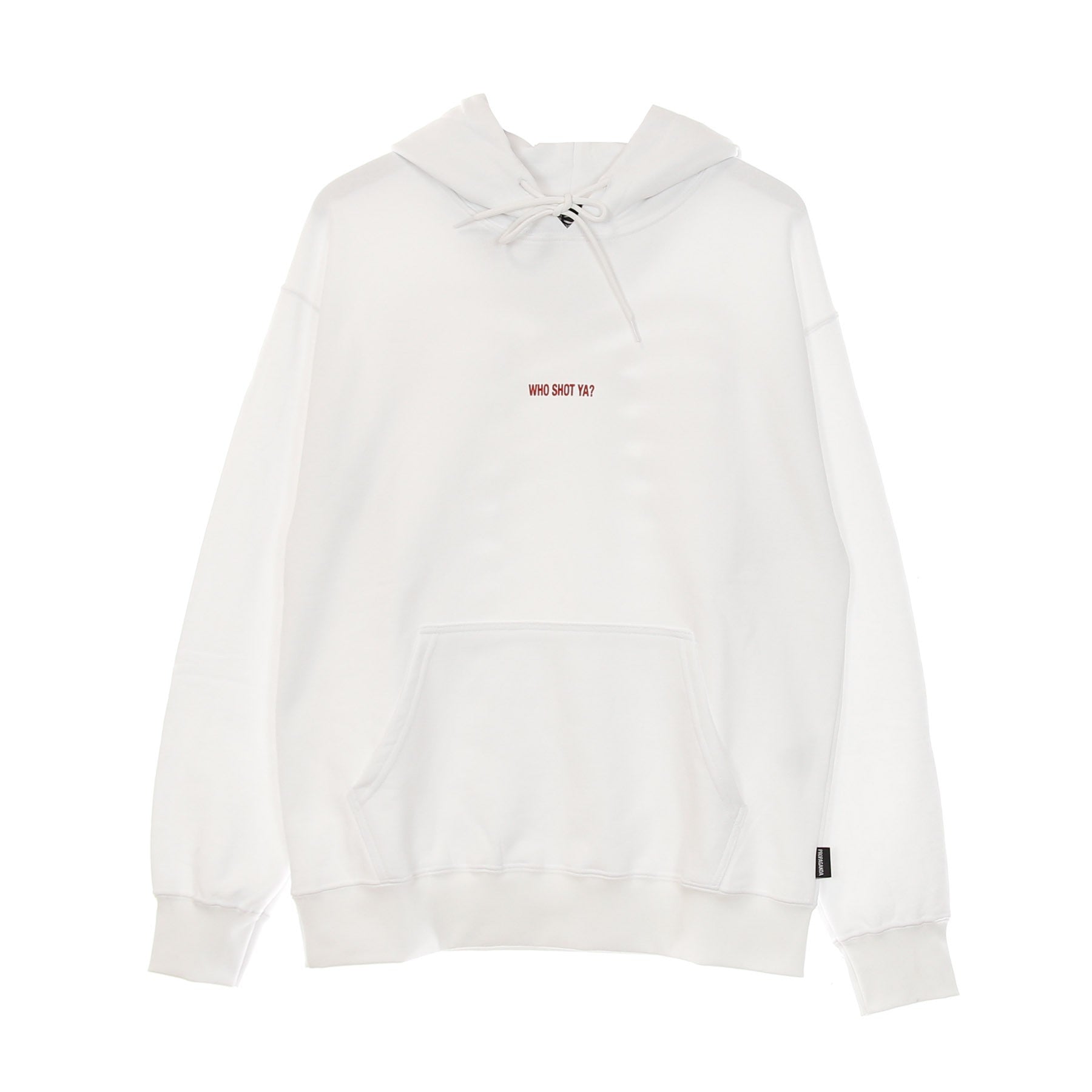 Propaganda, Felpa Leggera Cappuccio Uomo Ribs Biggie Hoodie, White