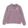 Nike, Felpa Leggera Cappuccio Zip Donna W Sportswear Millenium Essential Fleece Full-zip Hoodie, Purple Smoke/white