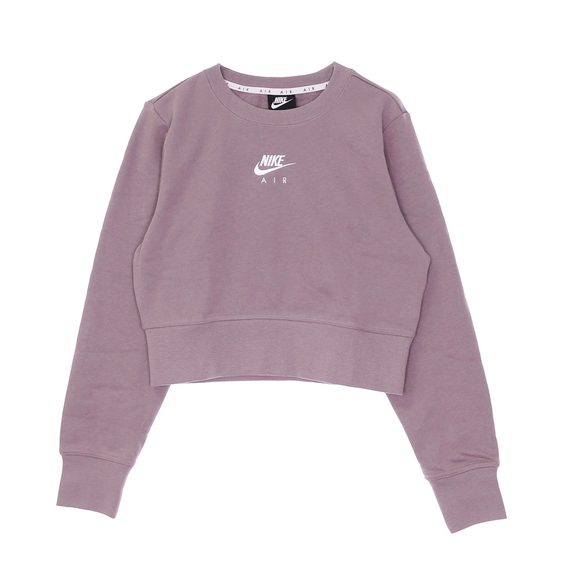 Women's Cropped Crewneck Sweatshirt Sportswear Air Crew Purple Smoke/white