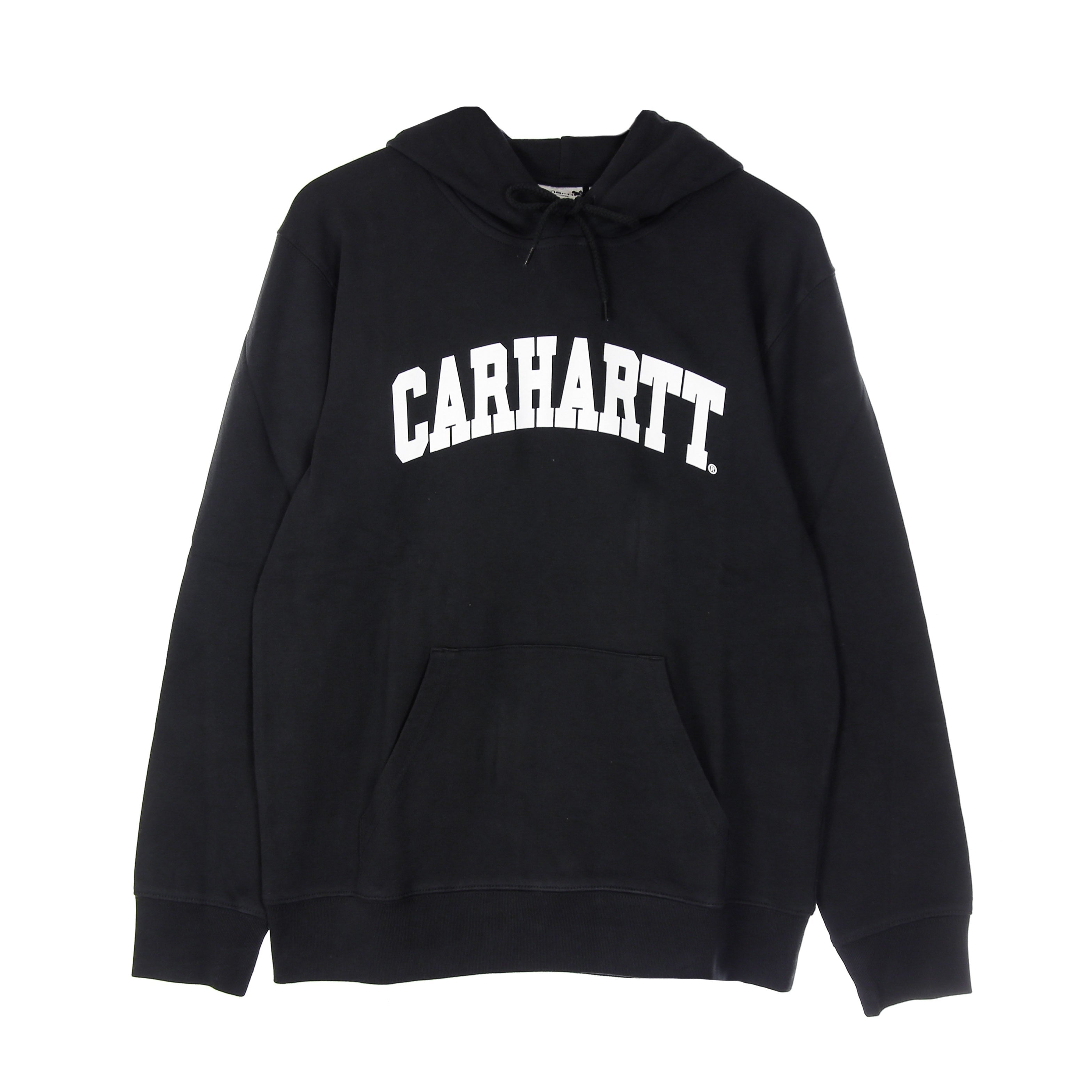 Carhartt Wip, Felpa Leggera Cappuccio Uomo Hooded University Sweatshit, Black/white