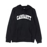 Carhartt Wip, Felpa Leggera Cappuccio Uomo Hooded University Sweatshit, Black/white