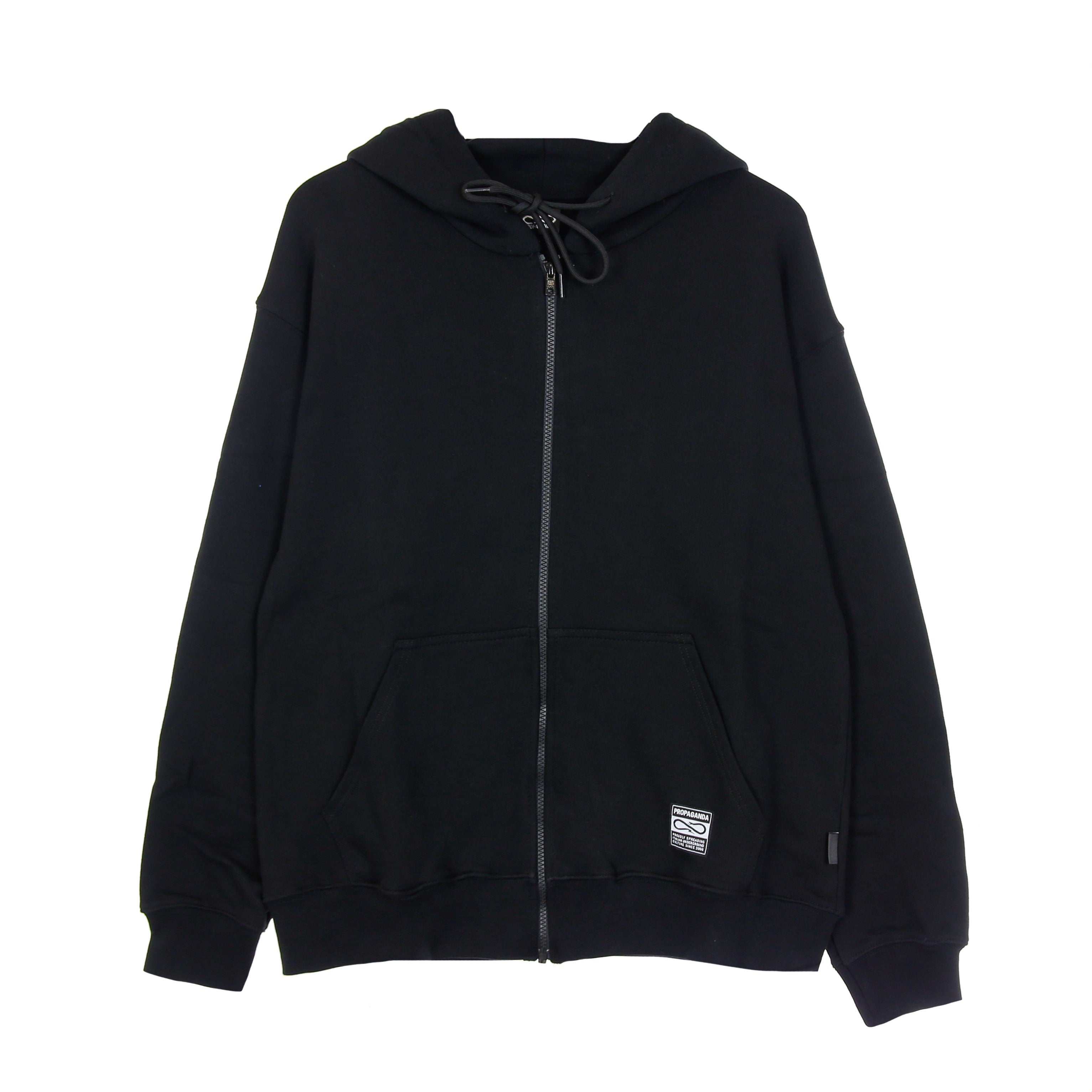 Felpa Leggera Cappuccio Zip Uomo Ribs Gradient Zip Hoodie Black