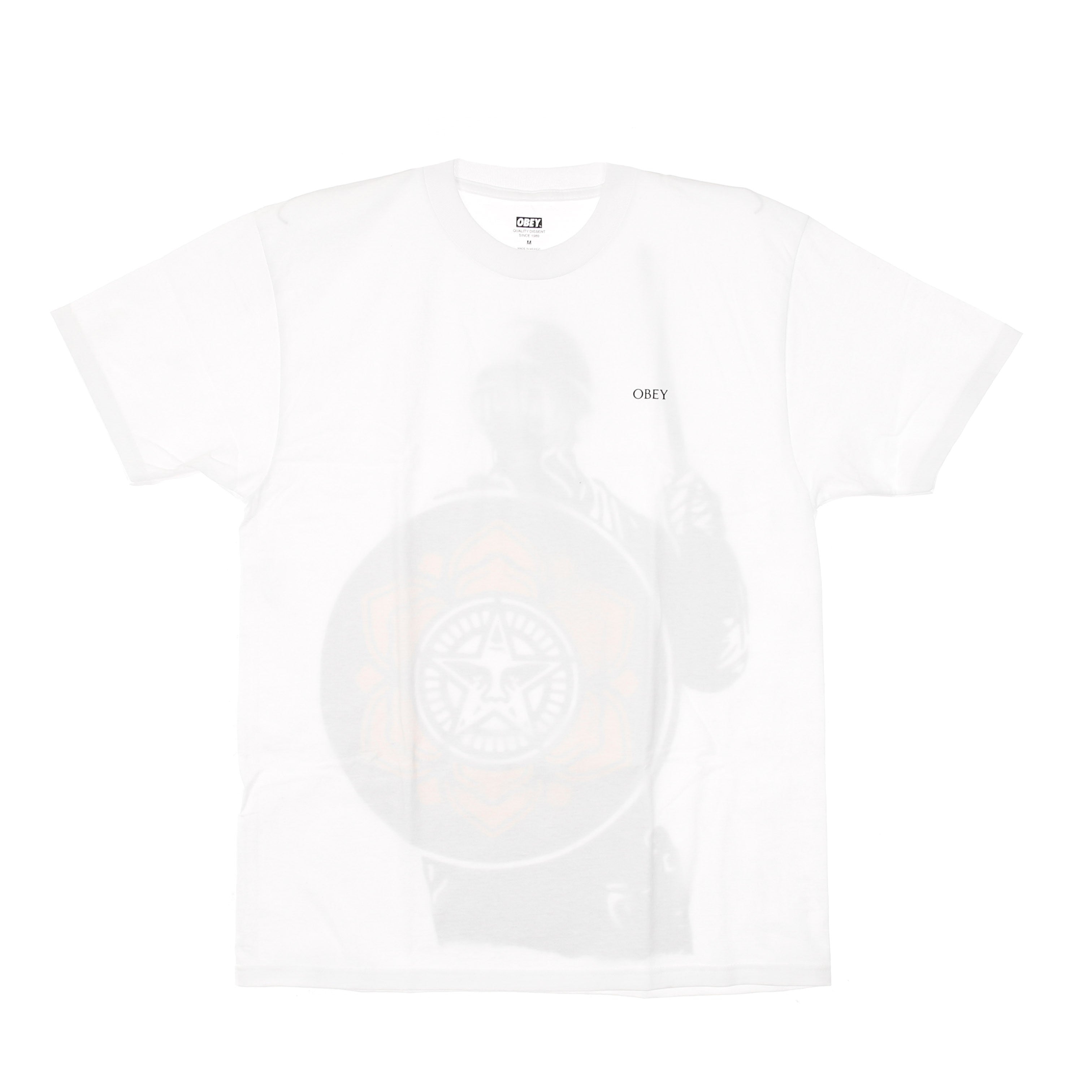 Maglietta Uomo Riot Cop Peace Shield Classic Tee White