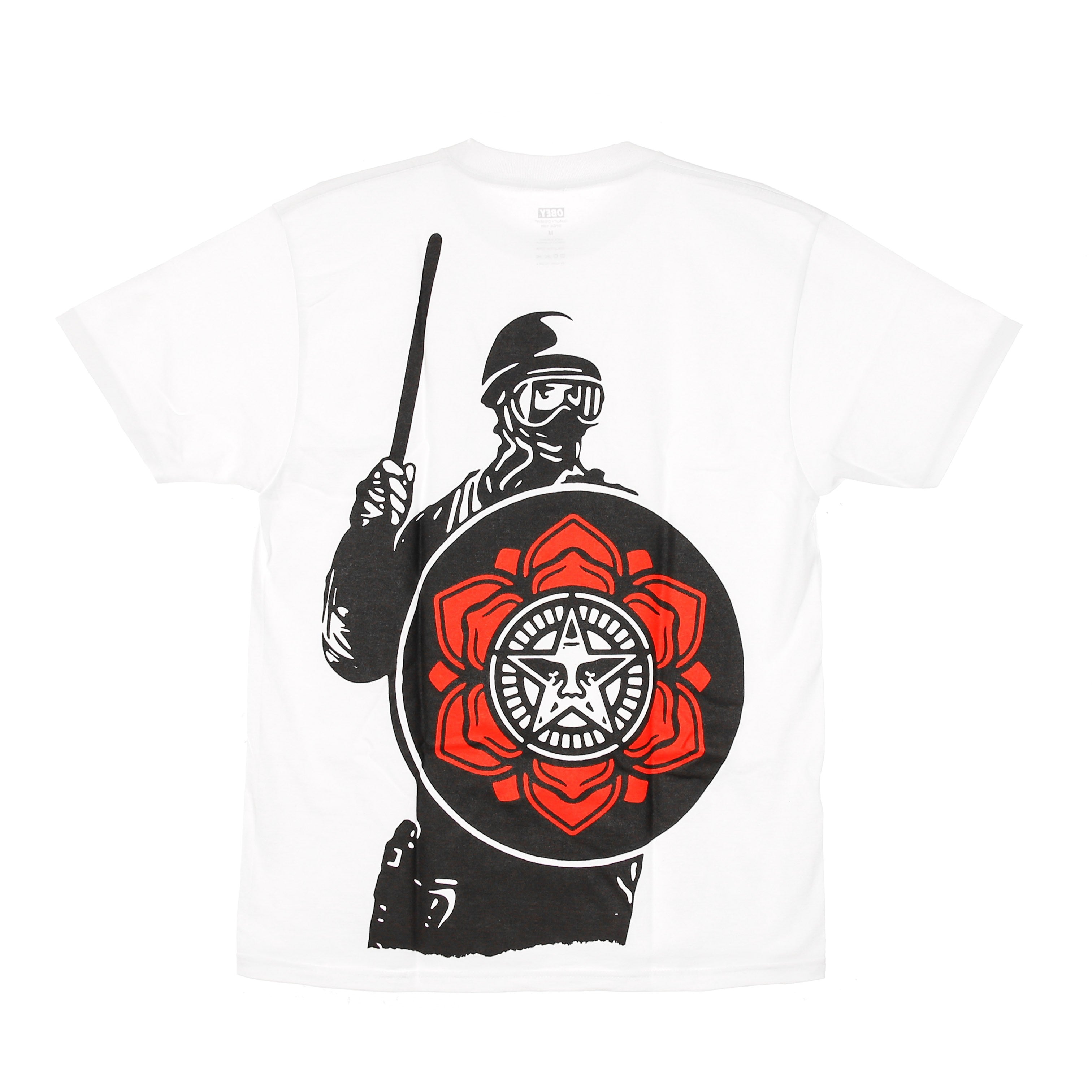 Maglietta Uomo Riot Cop Peace Shield Classic Tee White