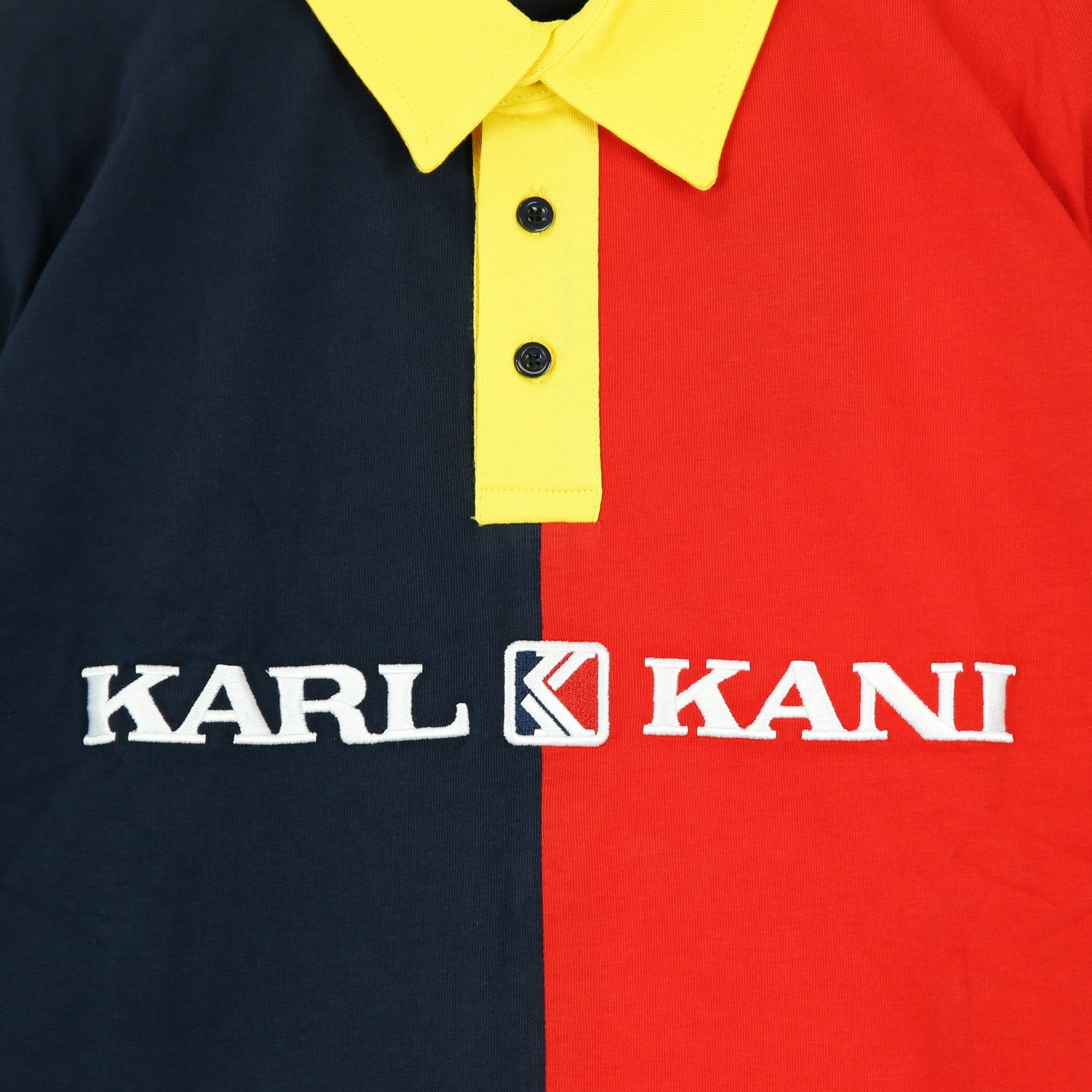 Karl Kani, Polo Manica Lunga Uomo Retro Block Rugby Shirt, 