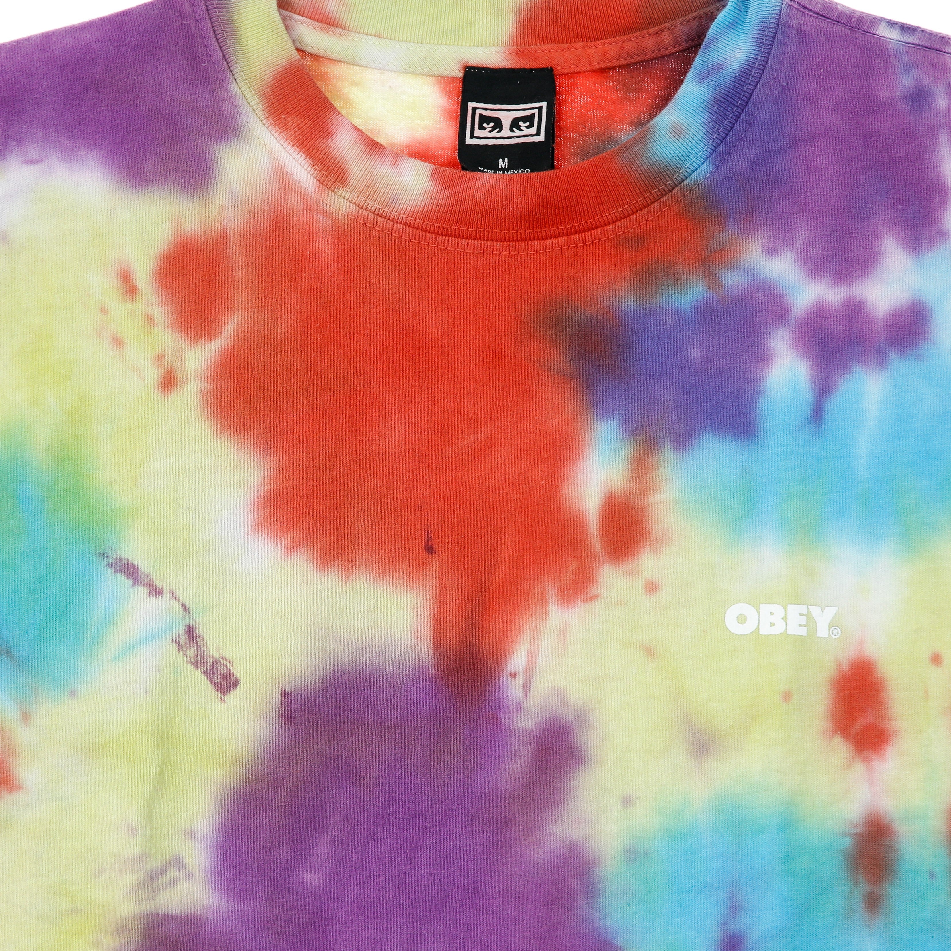 Men's T-Shirt Bold Heavyweight Blotch Tie Dye Tee Oxy Fire Blotch