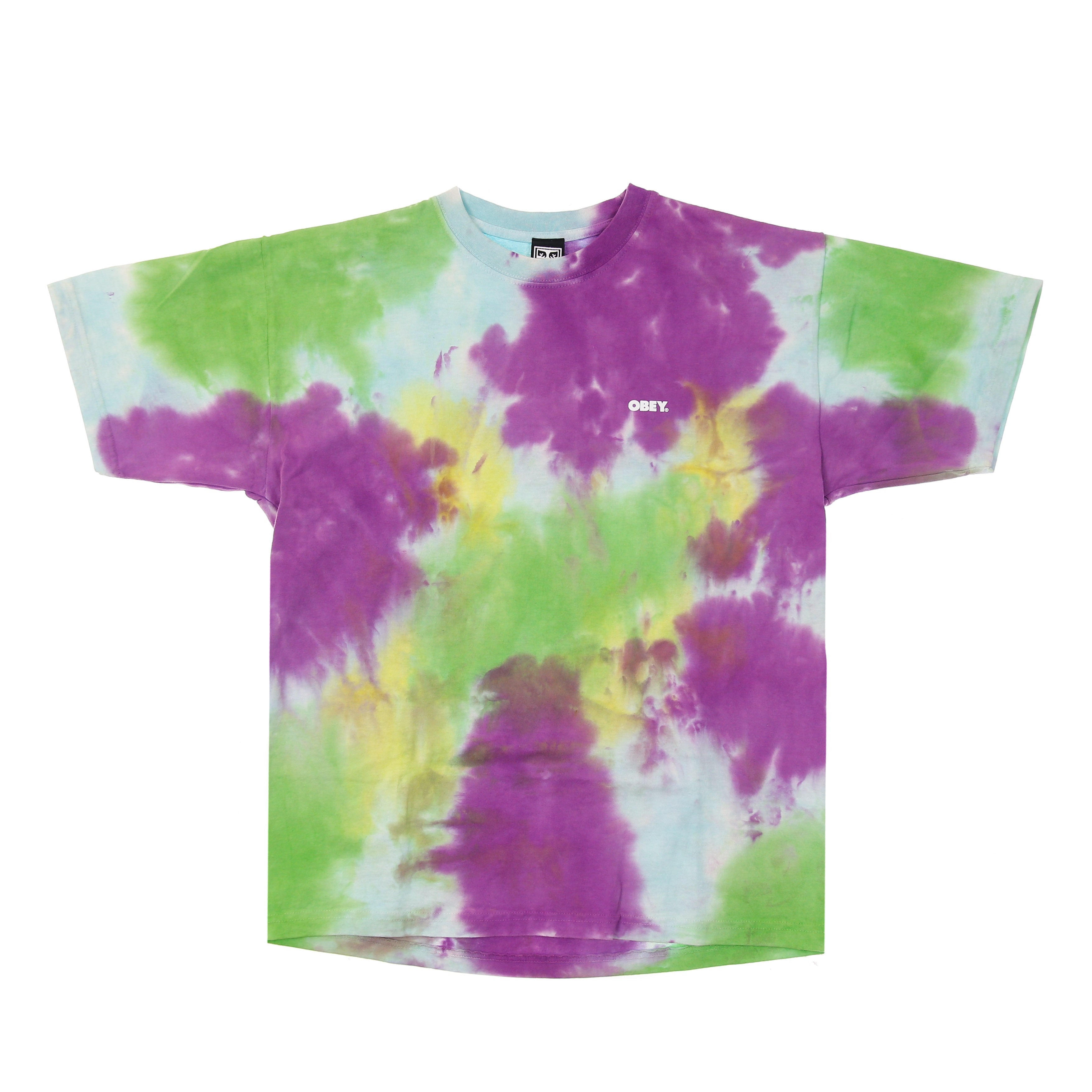 Men's T-Shirt Bold Heavyweight Blotch Tie Dye Tee Purple Nitro Blotch