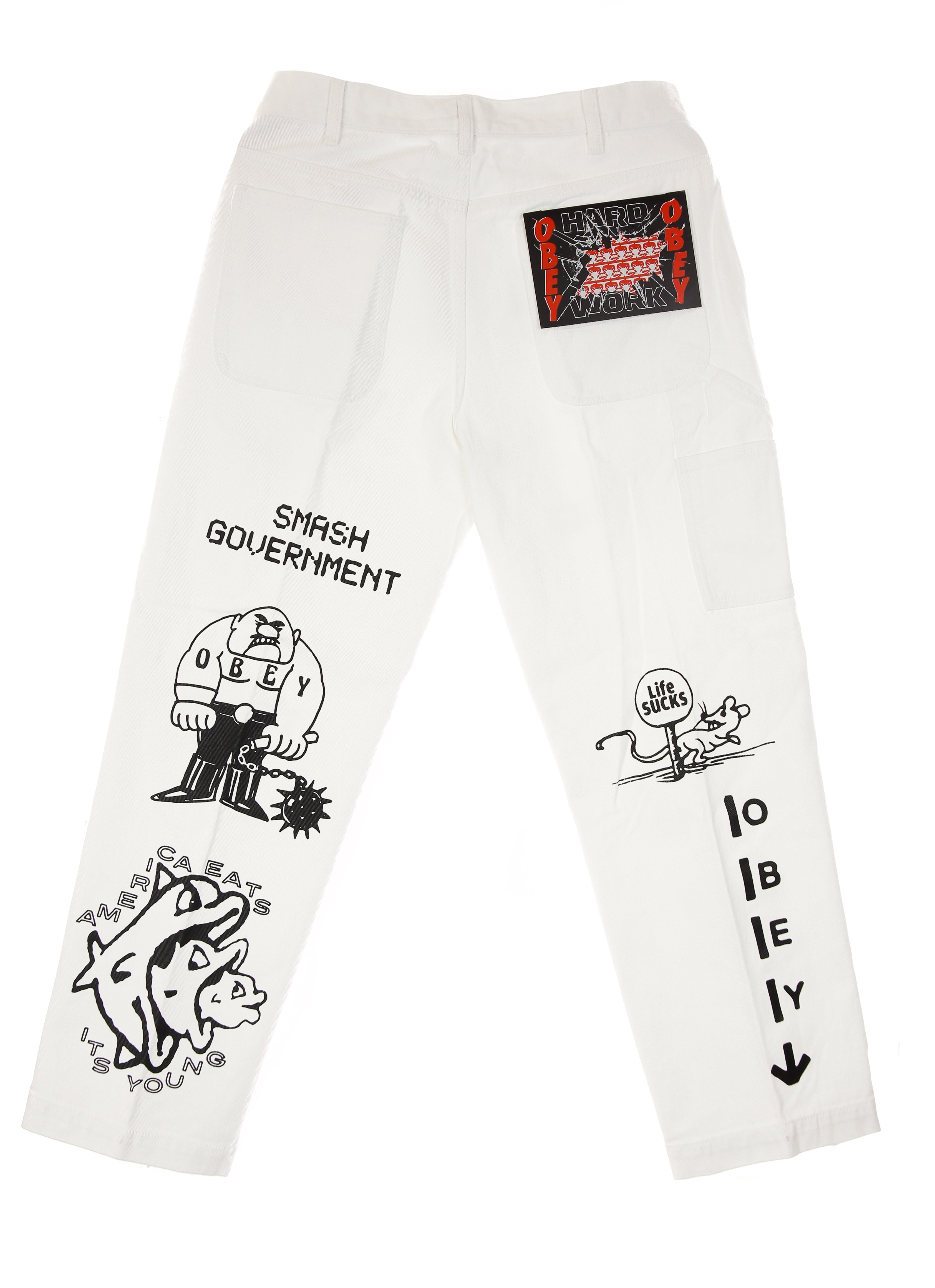 Jeans Uomo Hardwork Printed Carpenter White