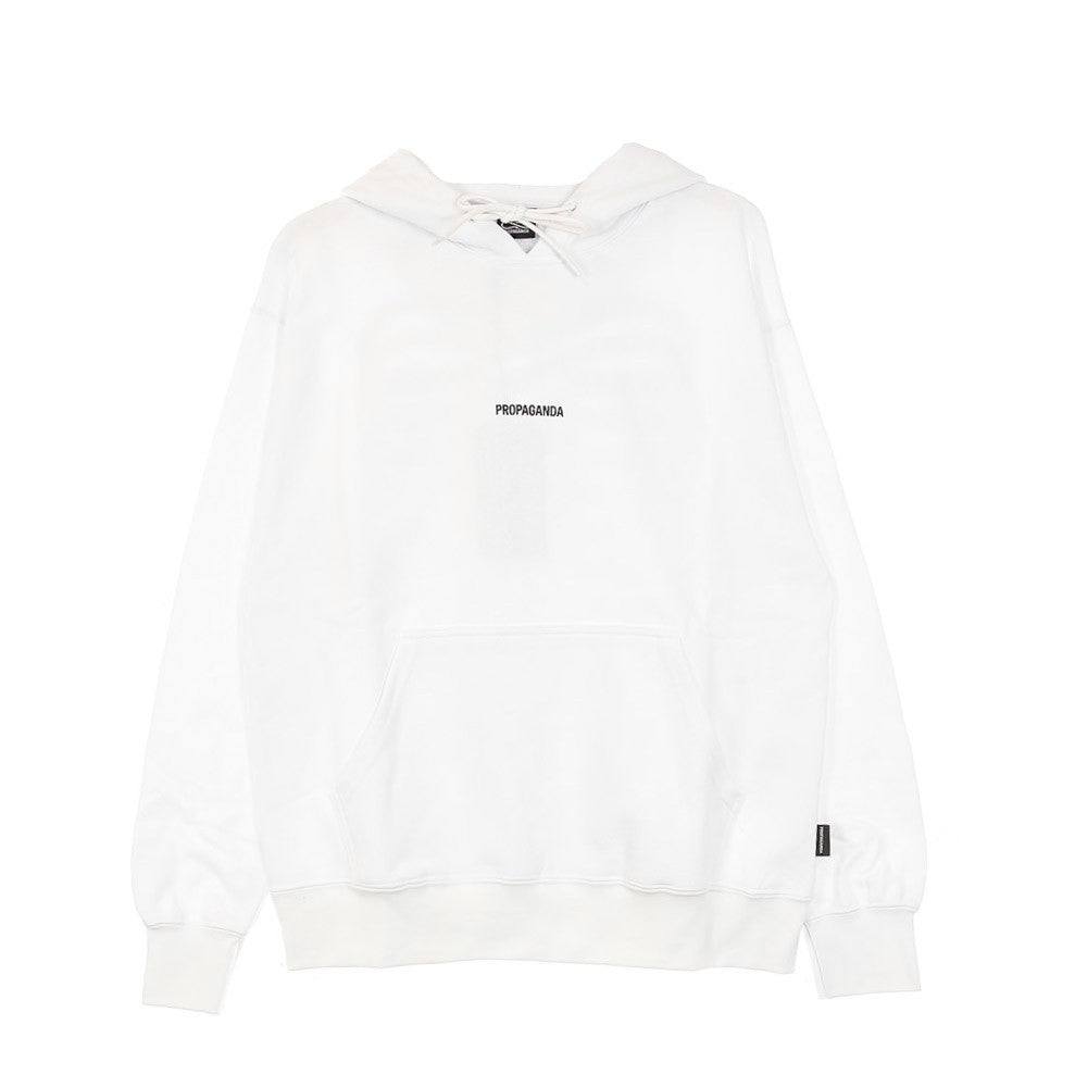 Propaganda, Felpa Leggera Cappuccio Uomo Ribs Hoodie, White