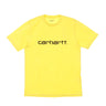 Carhartt Wip, Maglietta Uomo Script Tee, Limoncello/black