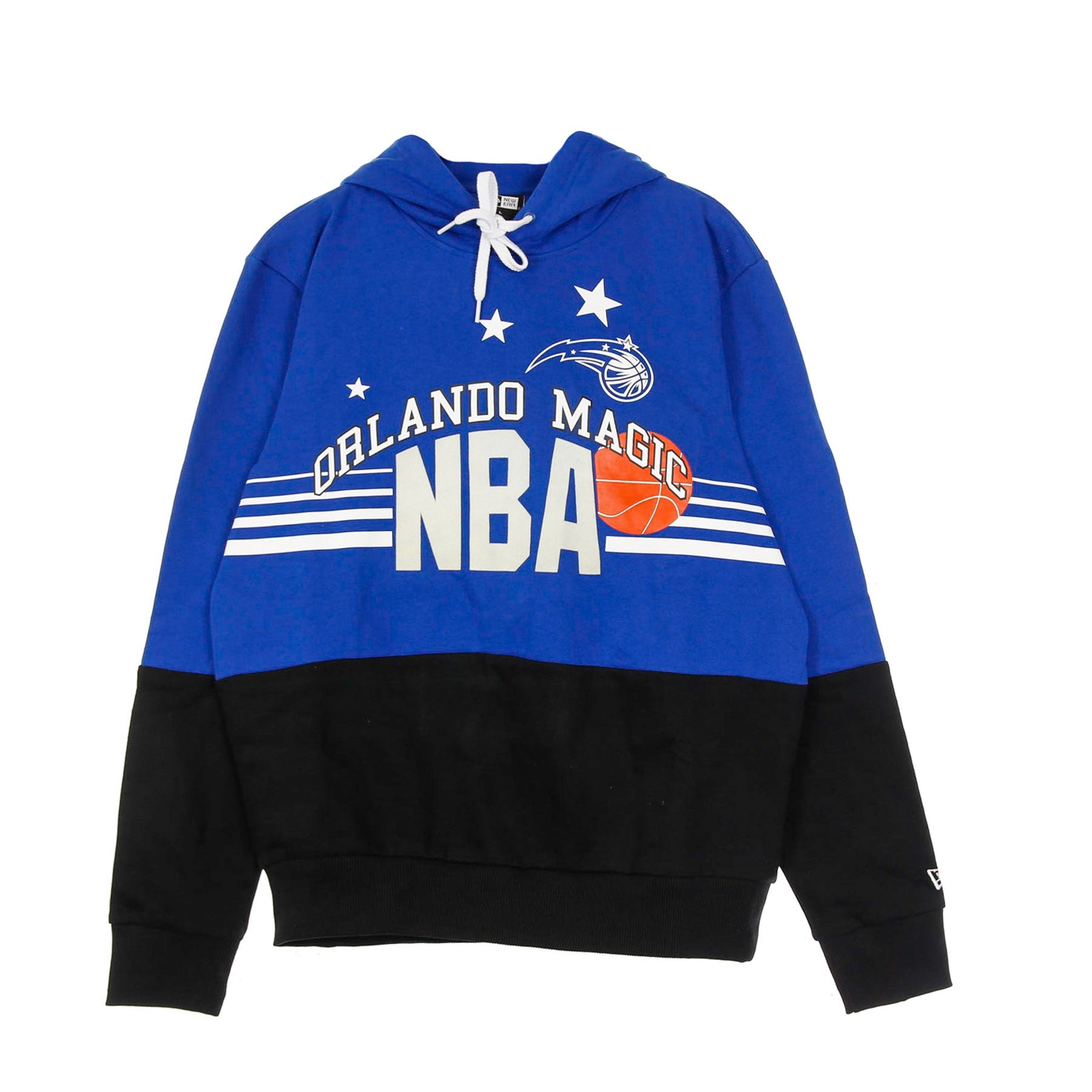 New Era, Felpa Cappuccio Uomo Nba Throw Back Hoodie Orlmag, Original Team Colors