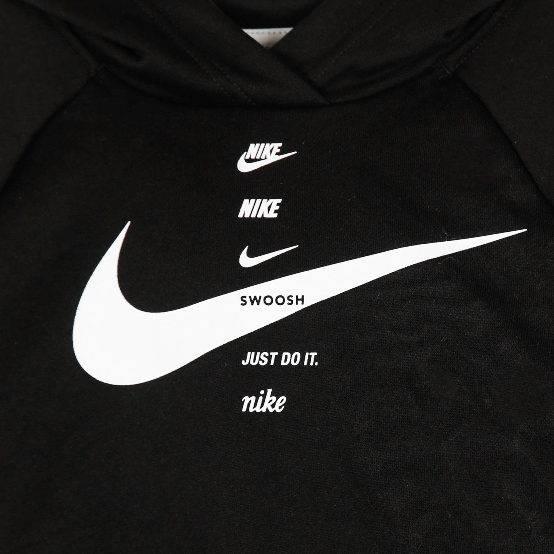 Felpa Cappuccio Donna Swoosh Hoodie Black/white