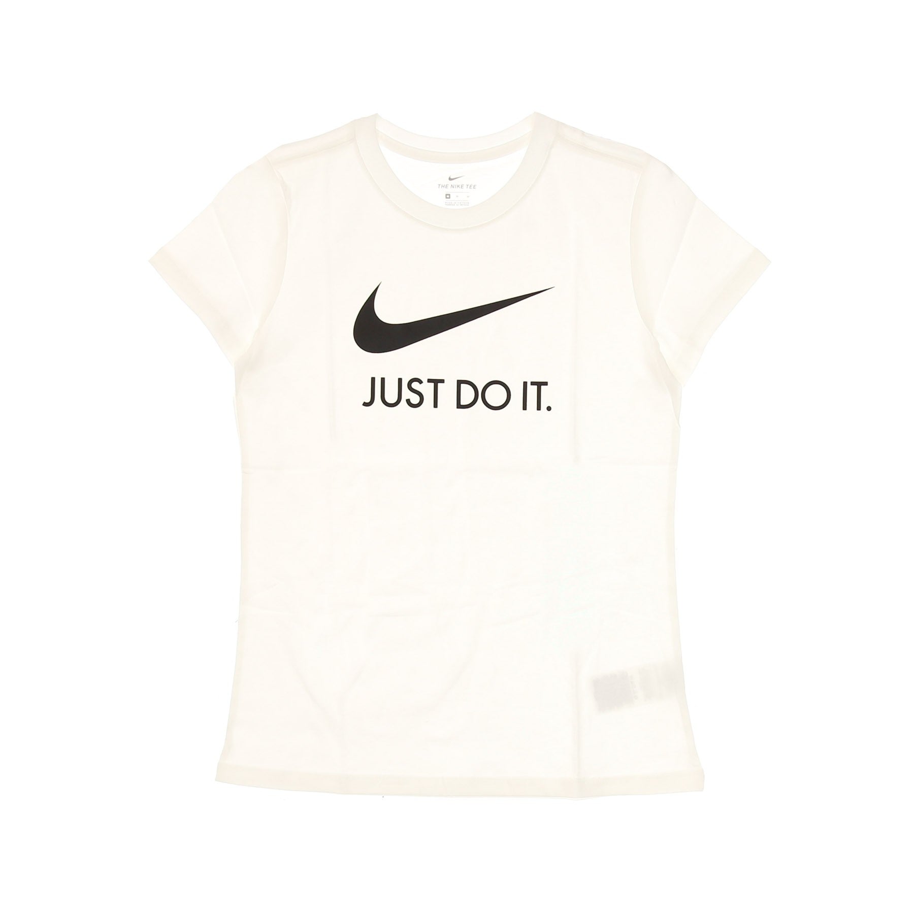 Nike, Maglietta Donna W Sportswear Tee Just Do It Slim, White/black