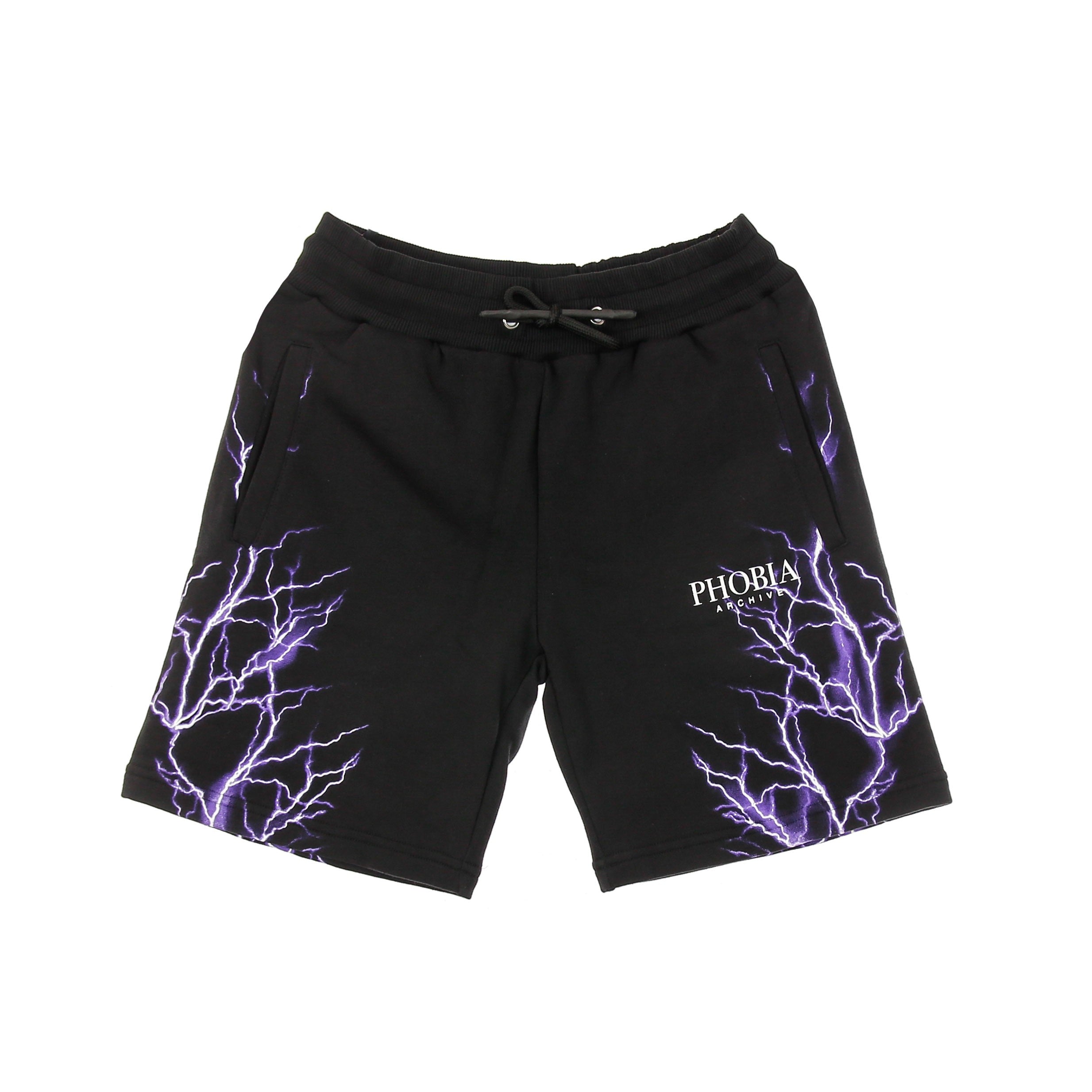 Pantalone Corto Tuta Uomo Purple Lightning Shorts Black/purple