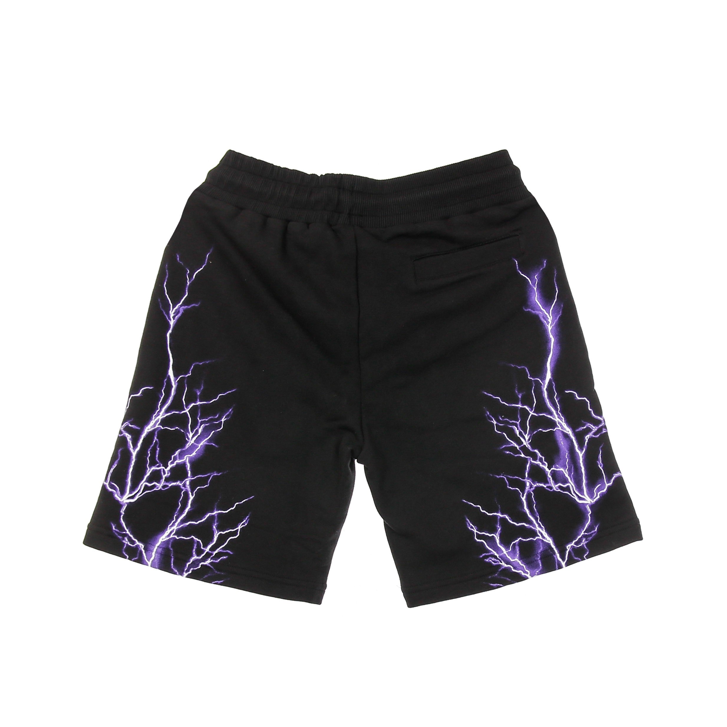 Pantalone Corto Tuta Uomo Purple Lightning Shorts Black/purple