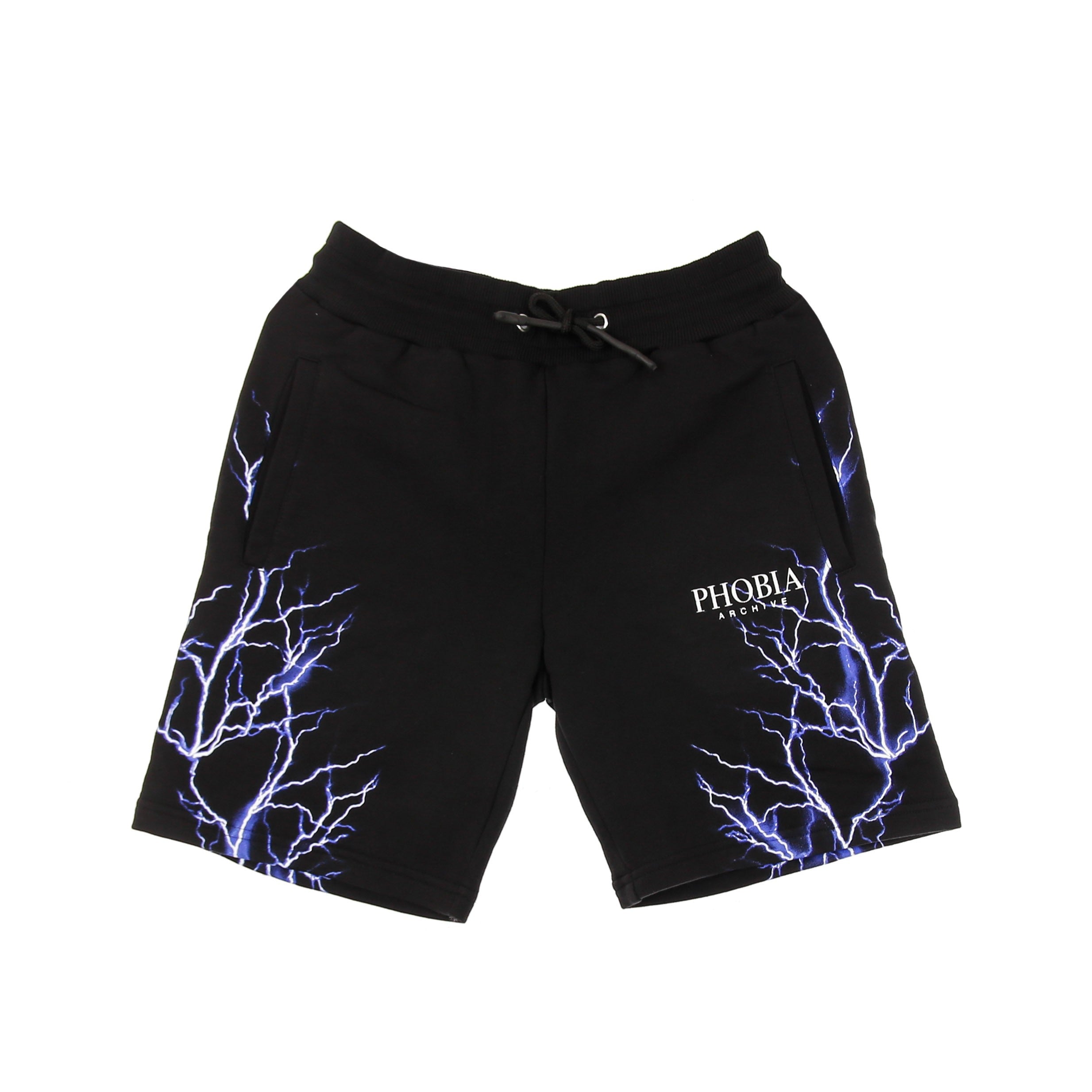 Pantalone Corto Tuta Uomo Blue Lightning Shorts Black/blue