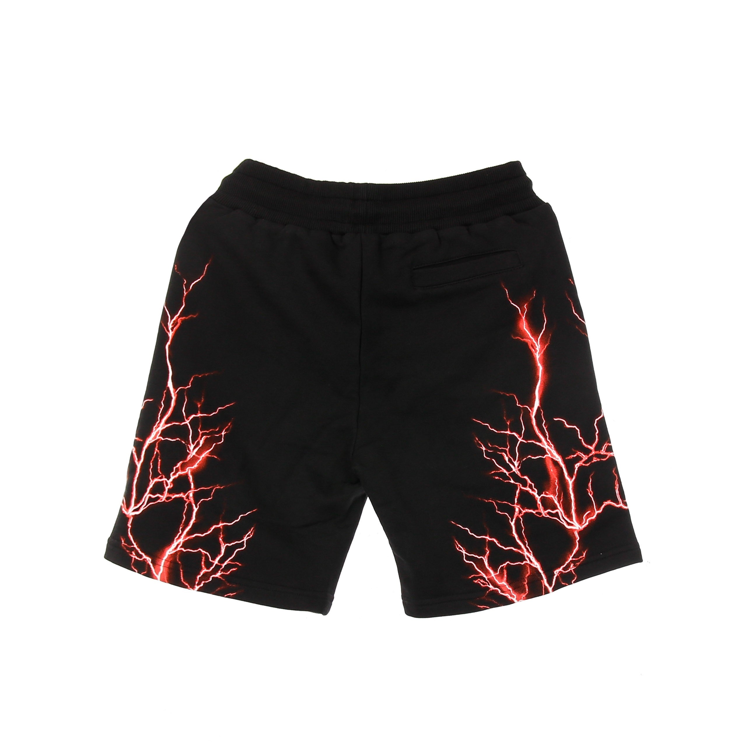 Men's Tracksuit Shorts Red Lightning Shorts Black/red